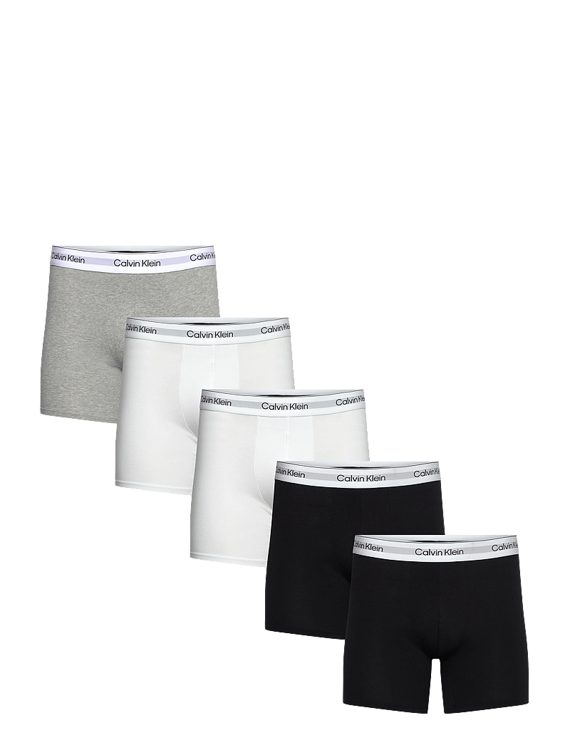 Calvin Klein - BOXER BRIEF 5PK - multipack underbukser - black/white/black/white/grey heathe - 1
