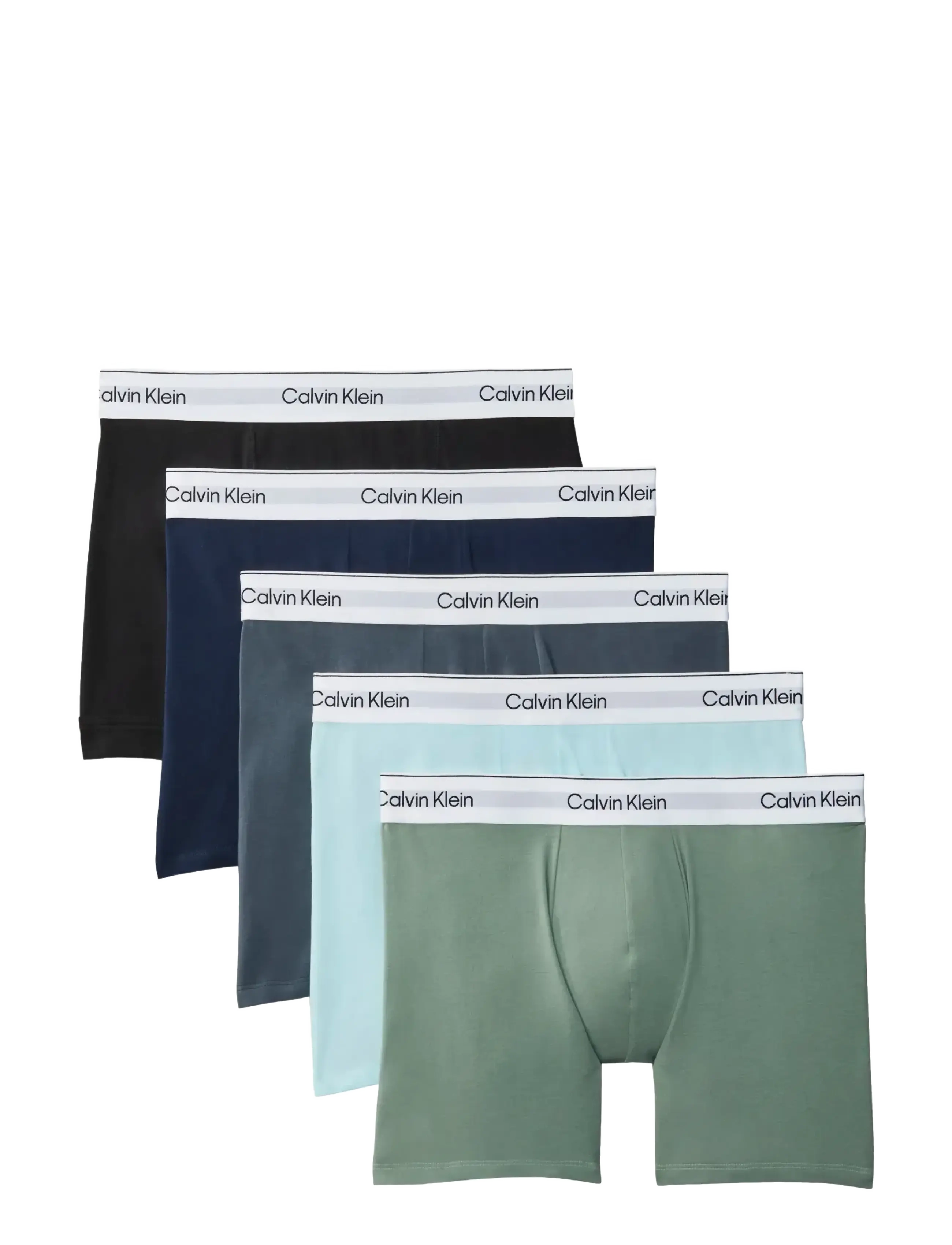Calvin Klein BOXER BRIEF 5PK - Uus - BLACK SHORELINE SEA SPRAY NIAGARA M / multi