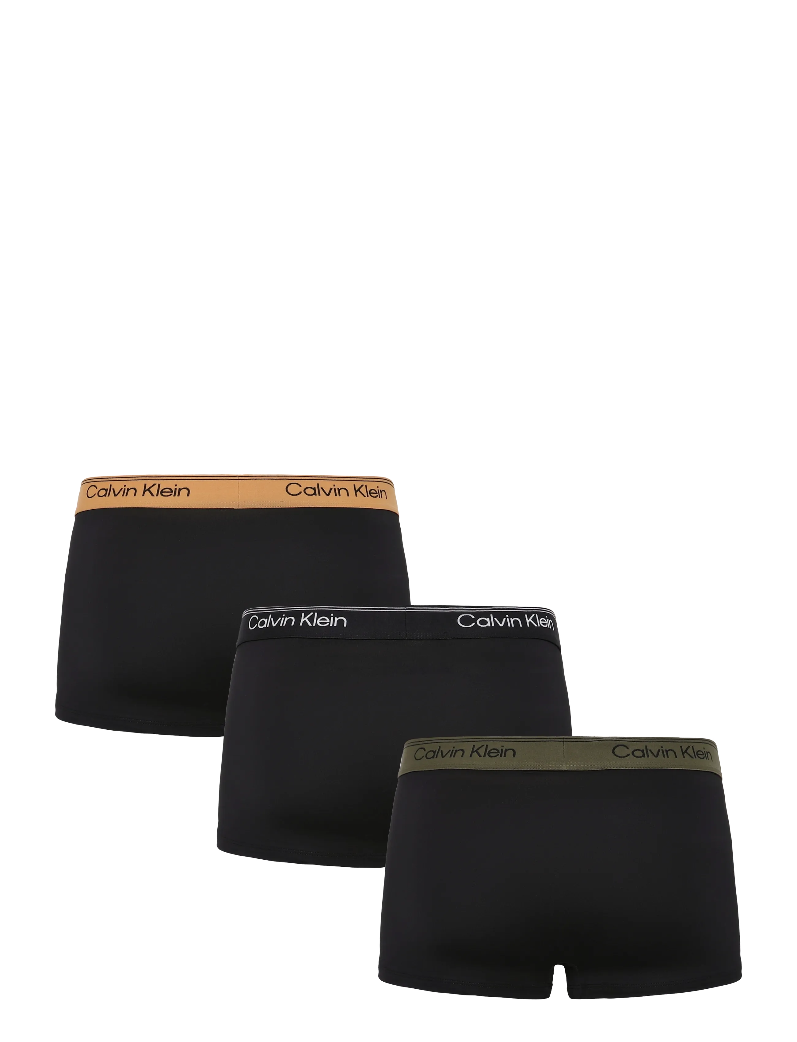 Calvin Klein - LOW RISE TRUNK 3PK - multipack underbukser - black w  bronze flash wb black oliv - 2