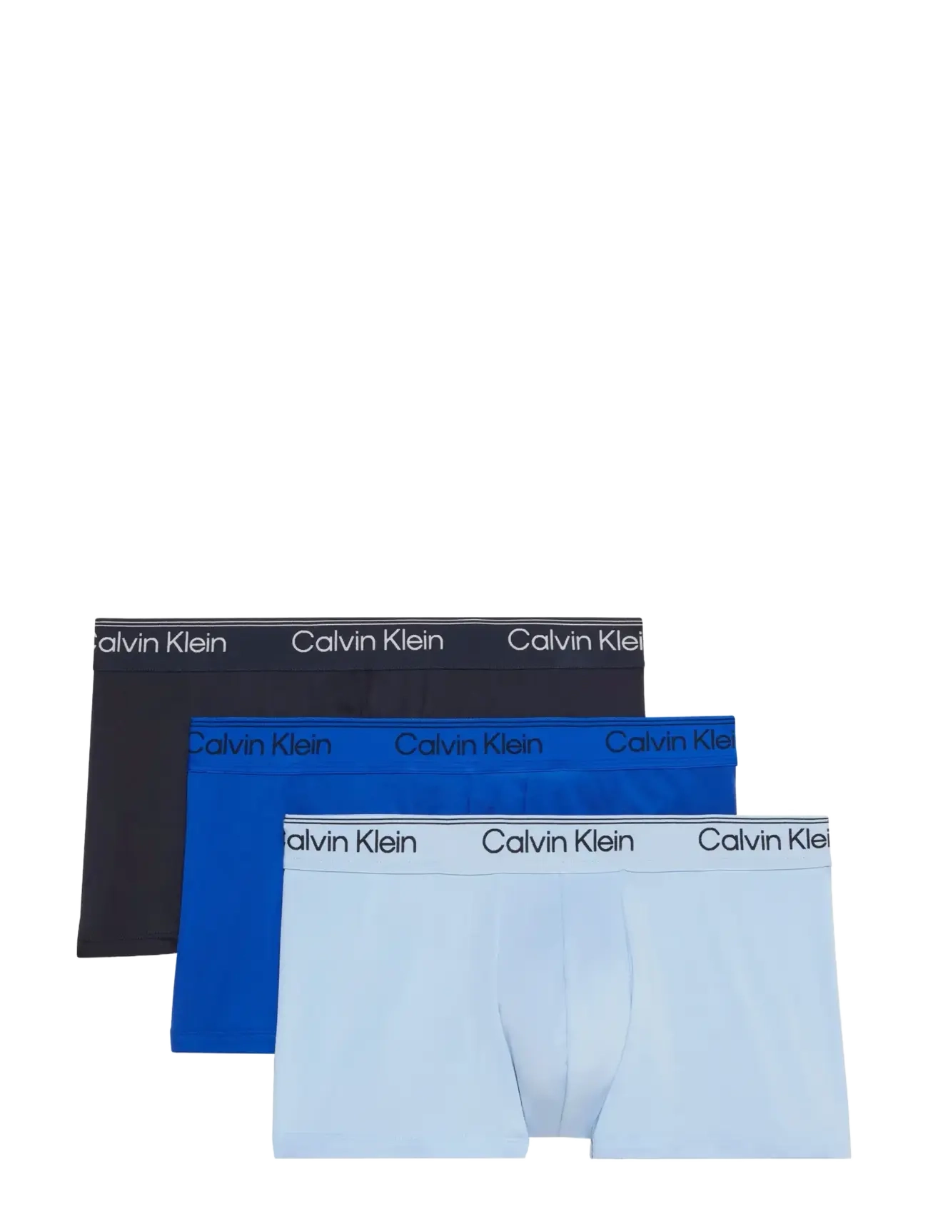 Calvin Klein LOW RISE TRUNK 3PK - Kalsonger - SHORELINE  ROYALTY  BLUE BELL / black