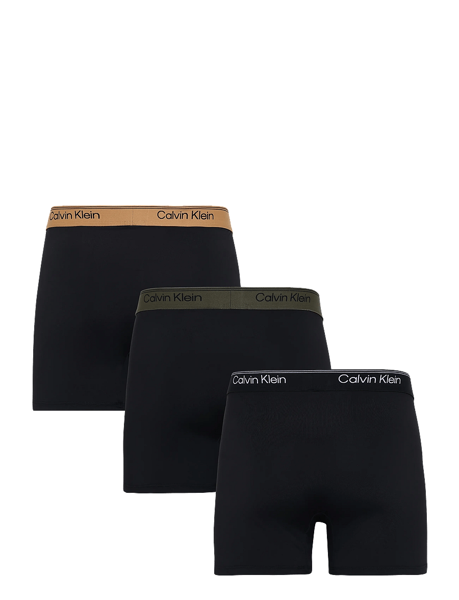 Calvin Klein - BOXER BRIEF 3PK - unterhosen im multipack - black w bronze flash wb black oliv - 2