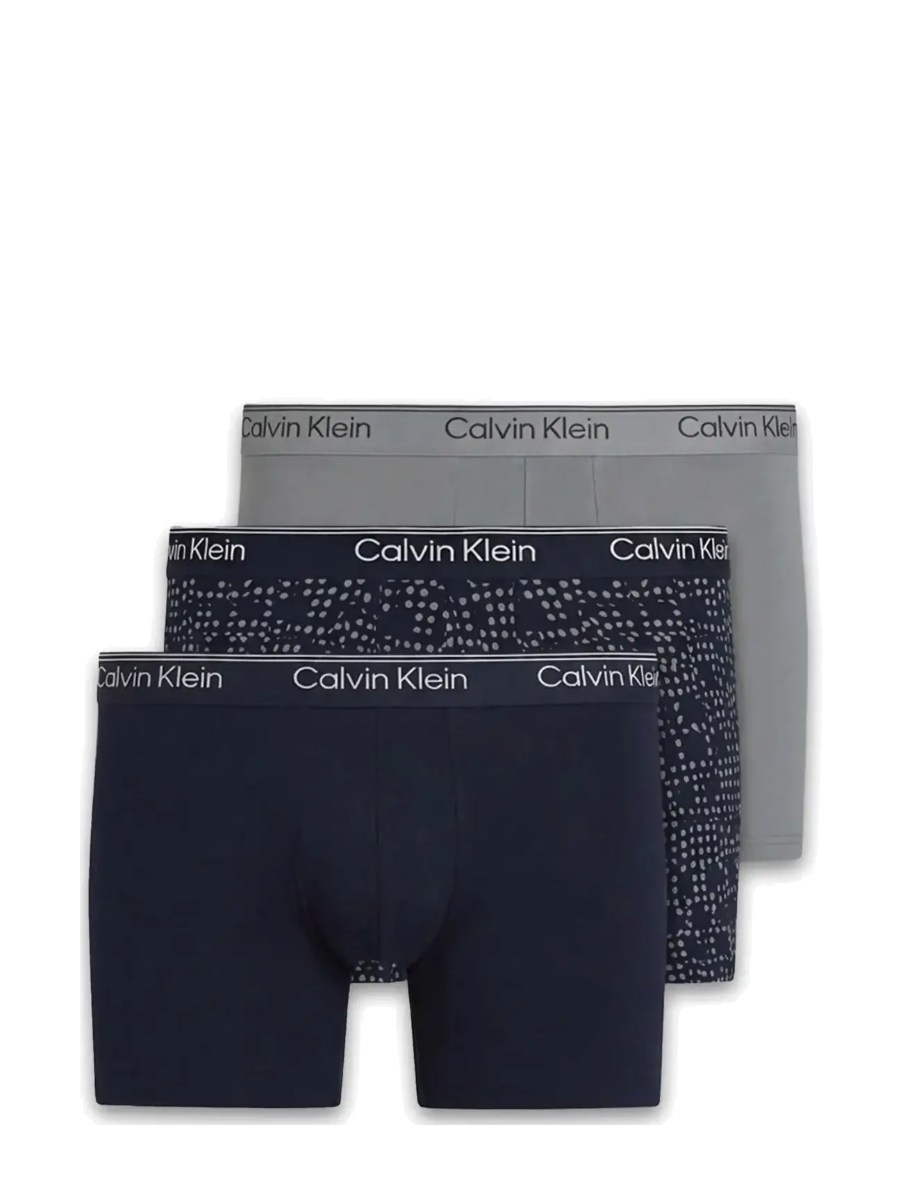 Calvin Klein BOXER BRIEF 3PK - Underbukser - SHORELINE CUT CIRCLES SHORELINE MIS / navy