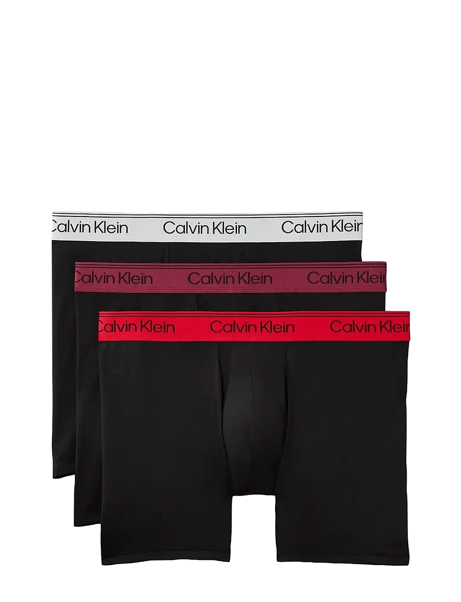 Calvin Klein - BOXER BRIEF 3PK - unterhosen im multipack - black w harbor mist wb goji berry - 1