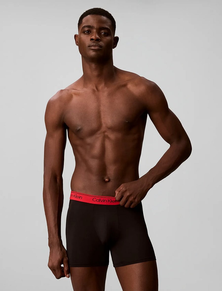 Calvin Klein - BOXER BRIEF 3PK - unterhosen im multipack - black w harbor mist wb goji berry - 0
