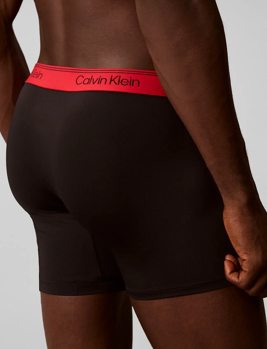 Calvin Klein - BOXER BRIEF 3PK - unterhosen im multipack - black w harbor mist wb goji berry - 4