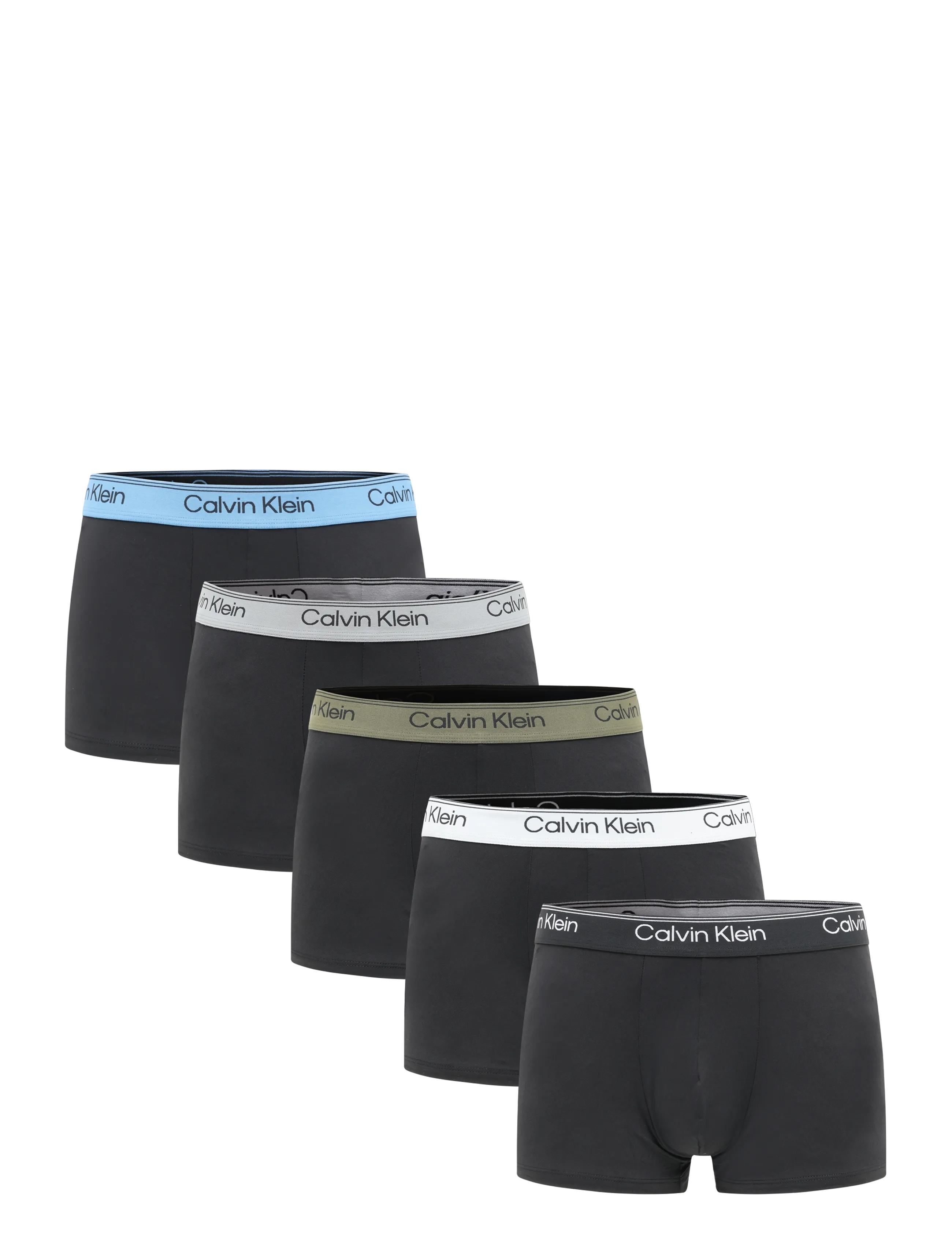 Calvin Klein LOW RISE TRUNK 5PK - Multipack underbukser - BLACK BODIES W  BLACK POSEIDON BLUE / black