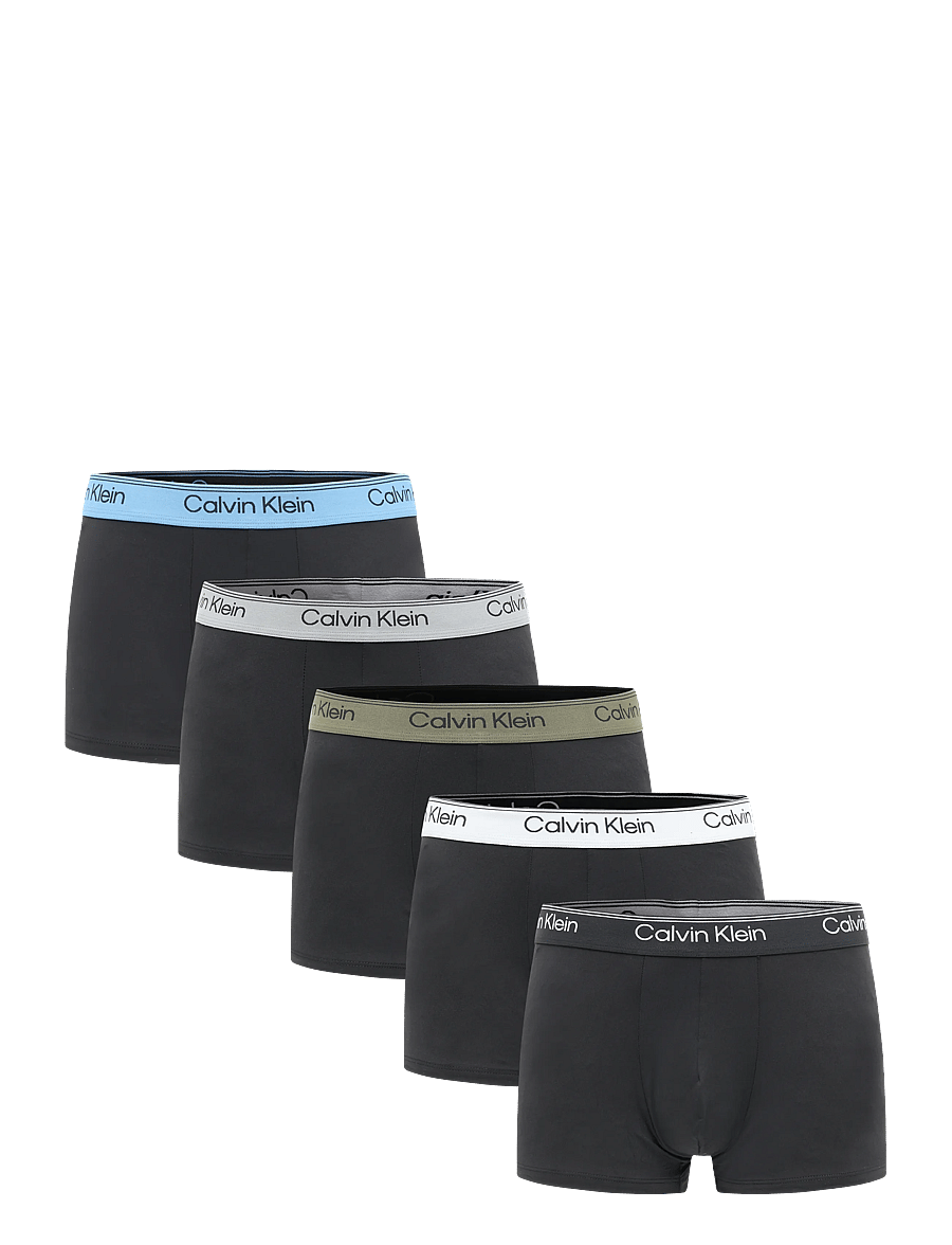 Calvin Klein - LOW RISE TRUNK 5PK - unterhosen im multipack - black bodies w black poseidon blue - 1