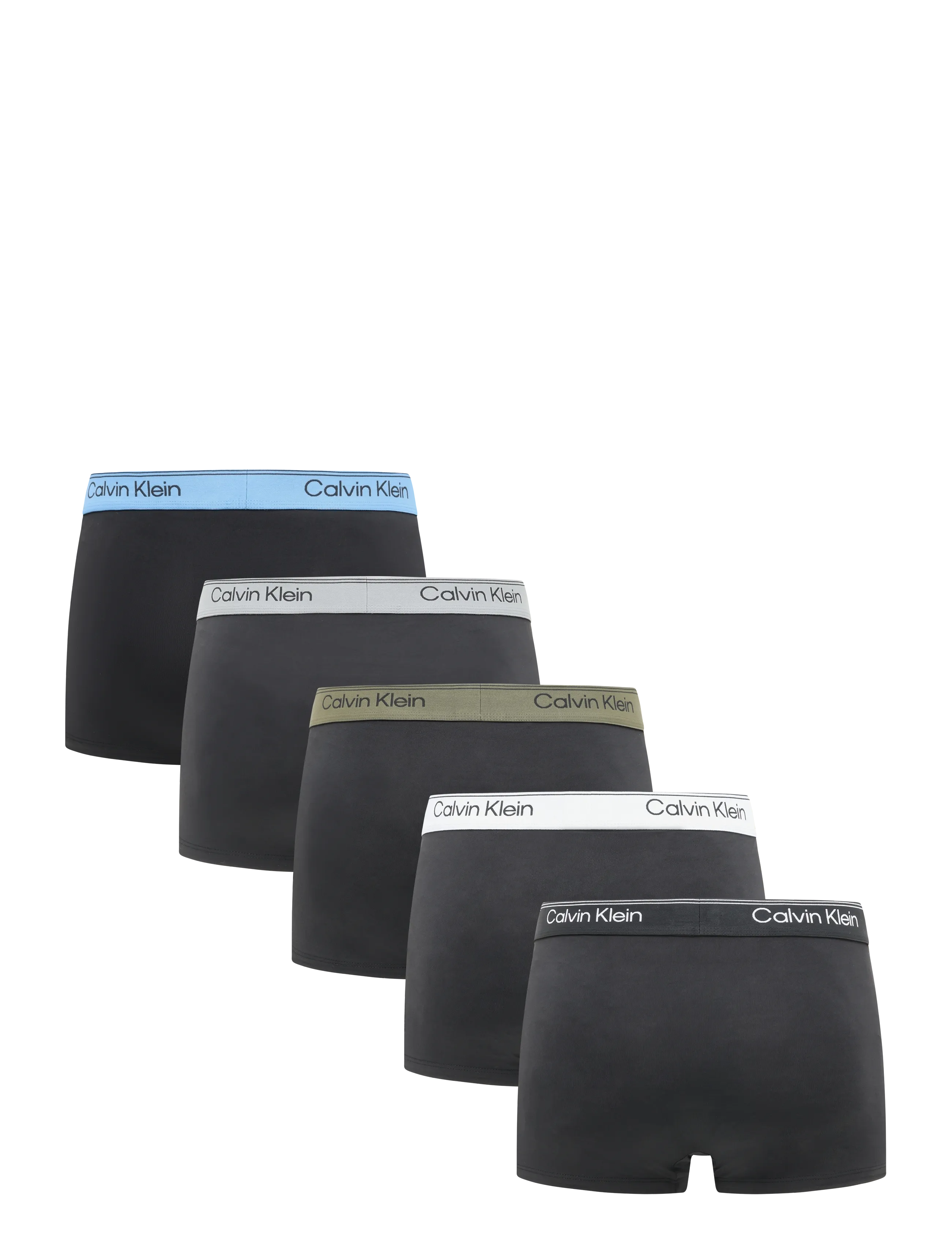 Calvin Klein - LOW RISE TRUNK 5PK - multipack underbukser - black bodies w  black poseidon blue - 2