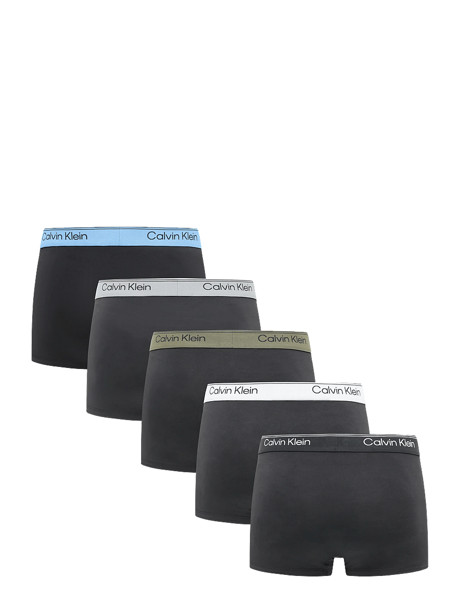 Calvin Klein - LOW RISE TRUNK 5PK - unterhosen im multipack - black bodies w black poseidon blue - 2