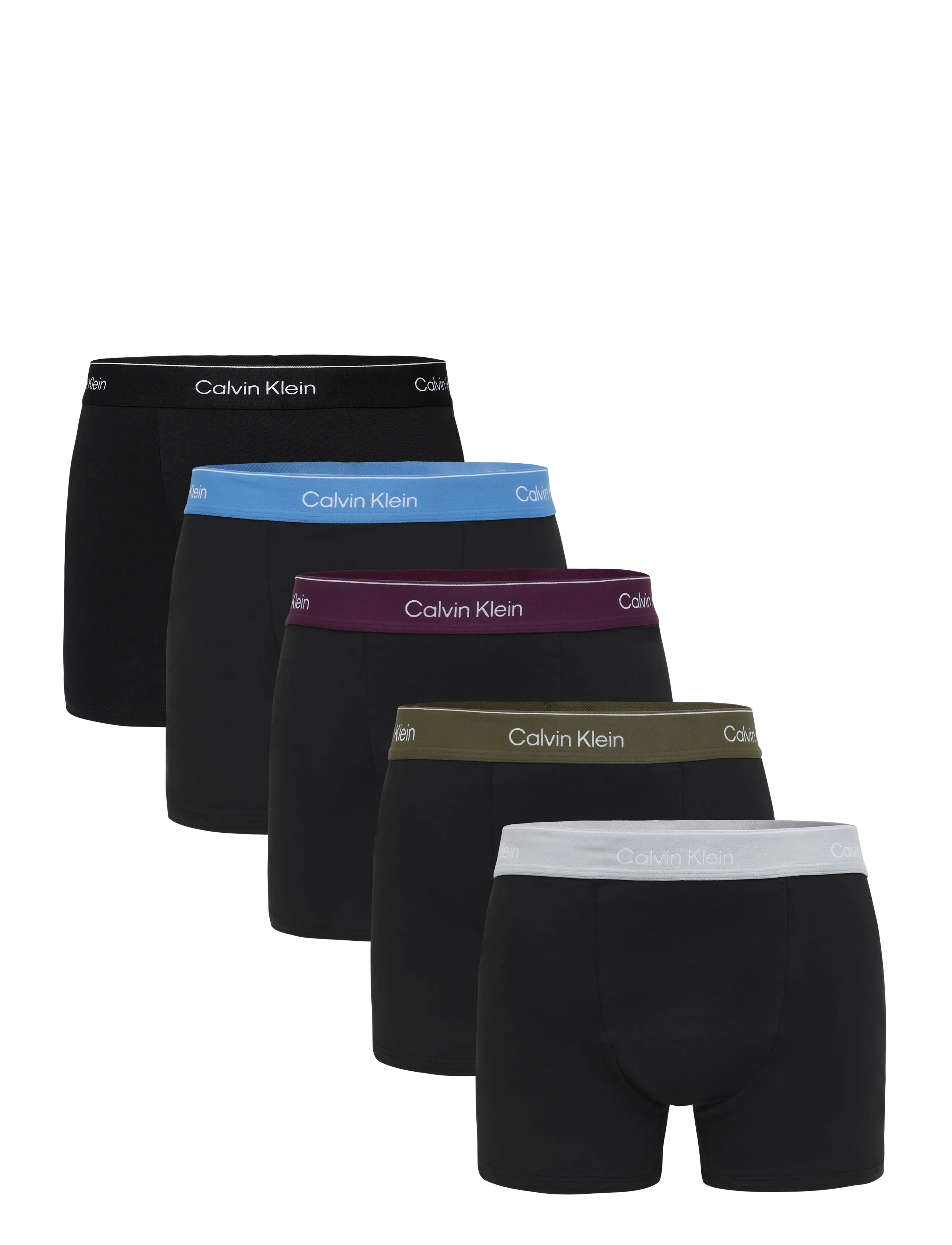 Calvin Klein RELAXED FIT TRUNK 5PK - Trunks - BLACK BODIES W  BLACK HARBOR MIST D / black