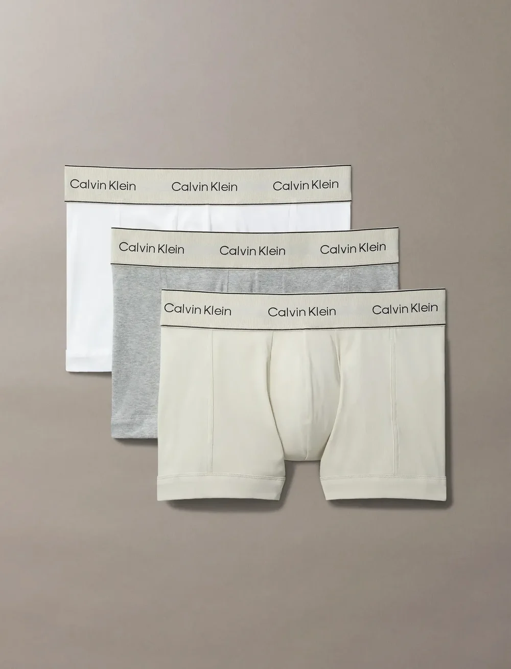 Calvin Klein - TRUNK 3PK - unterhosen im multipack - oyster gray/grey heather/white - 0