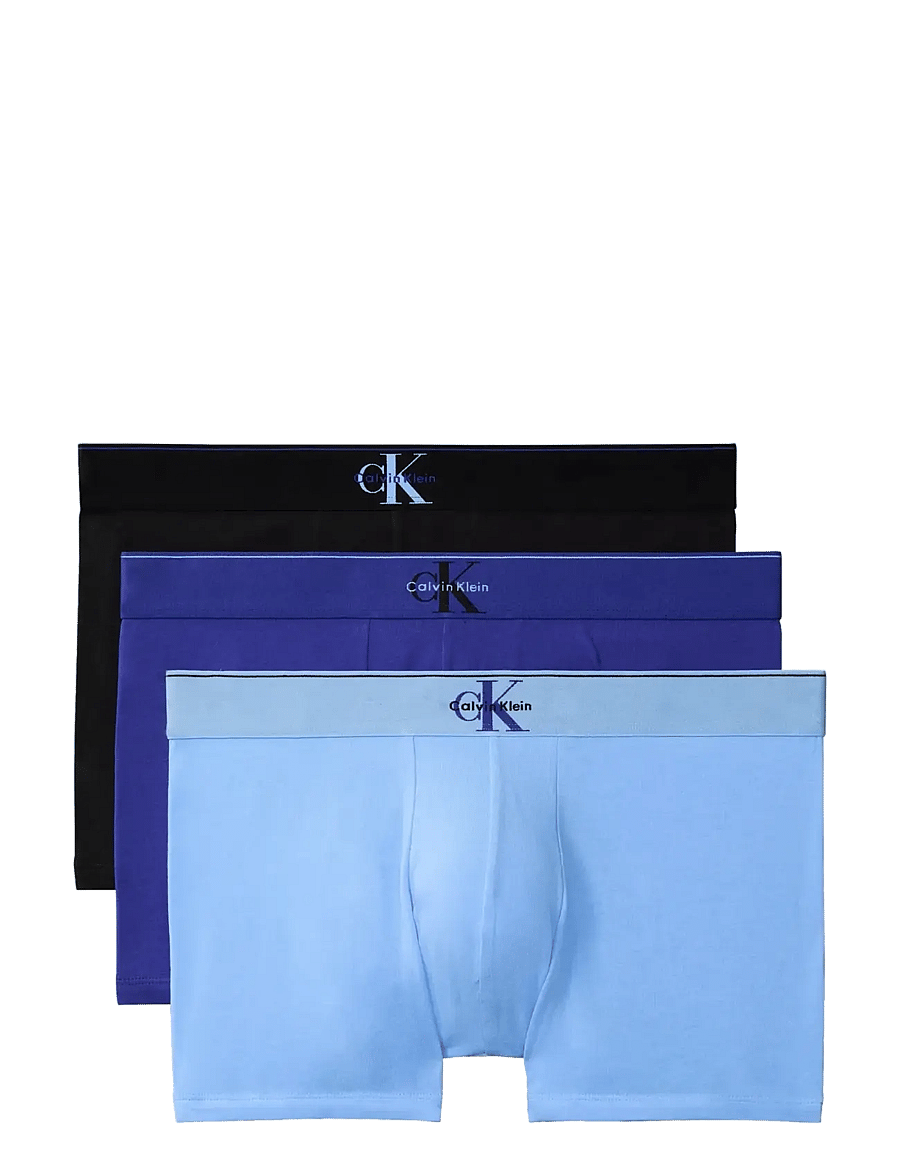 Calvin Klein - TRUNK 3PK - multipakk aluspüksid - black w blue river fog blue river - 1