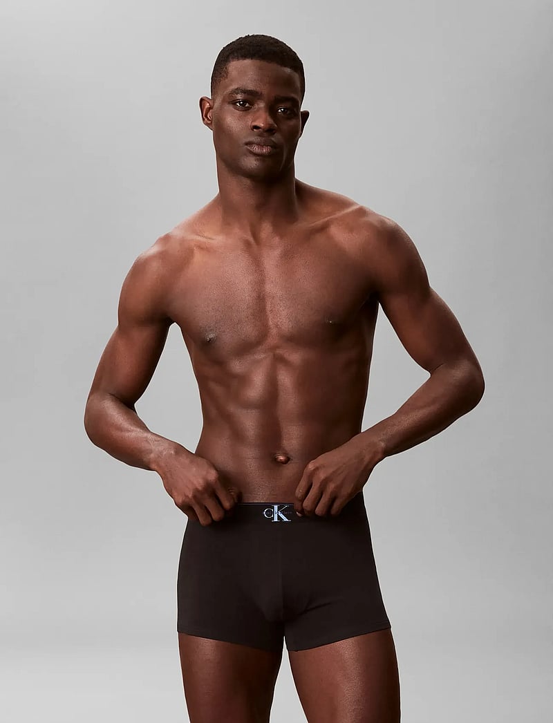 Calvin Klein - TRUNK 3PK - multipack underpants - black w blue river fog blue river - 0