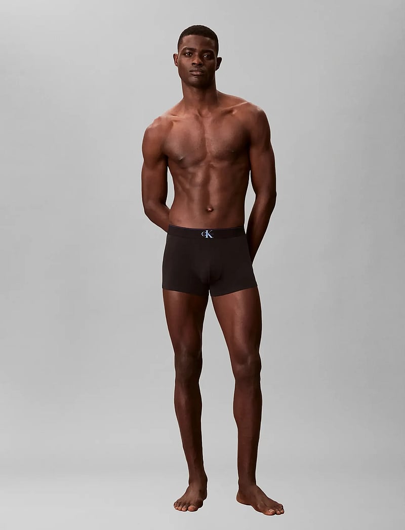 Calvin Klein - TRUNK 3PK - multipack underpants - black w blue river fog blue river - 2