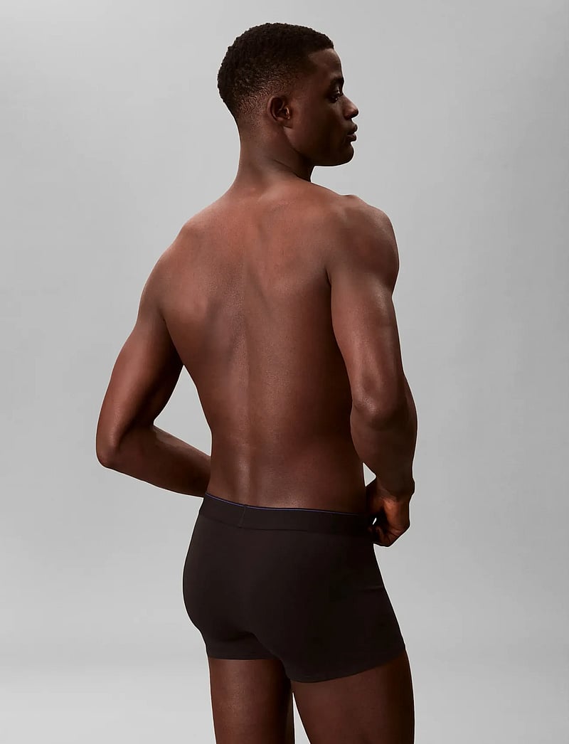 Calvin Klein - TRUNK 3PK - multipack underpants - black w blue river fog blue river - 3