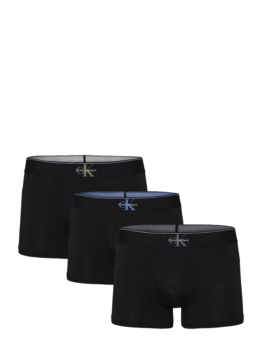 Calvin Klein - TRUNK 3PK - multipakk aluspüksid - black bodies w granite gray poseid - 1