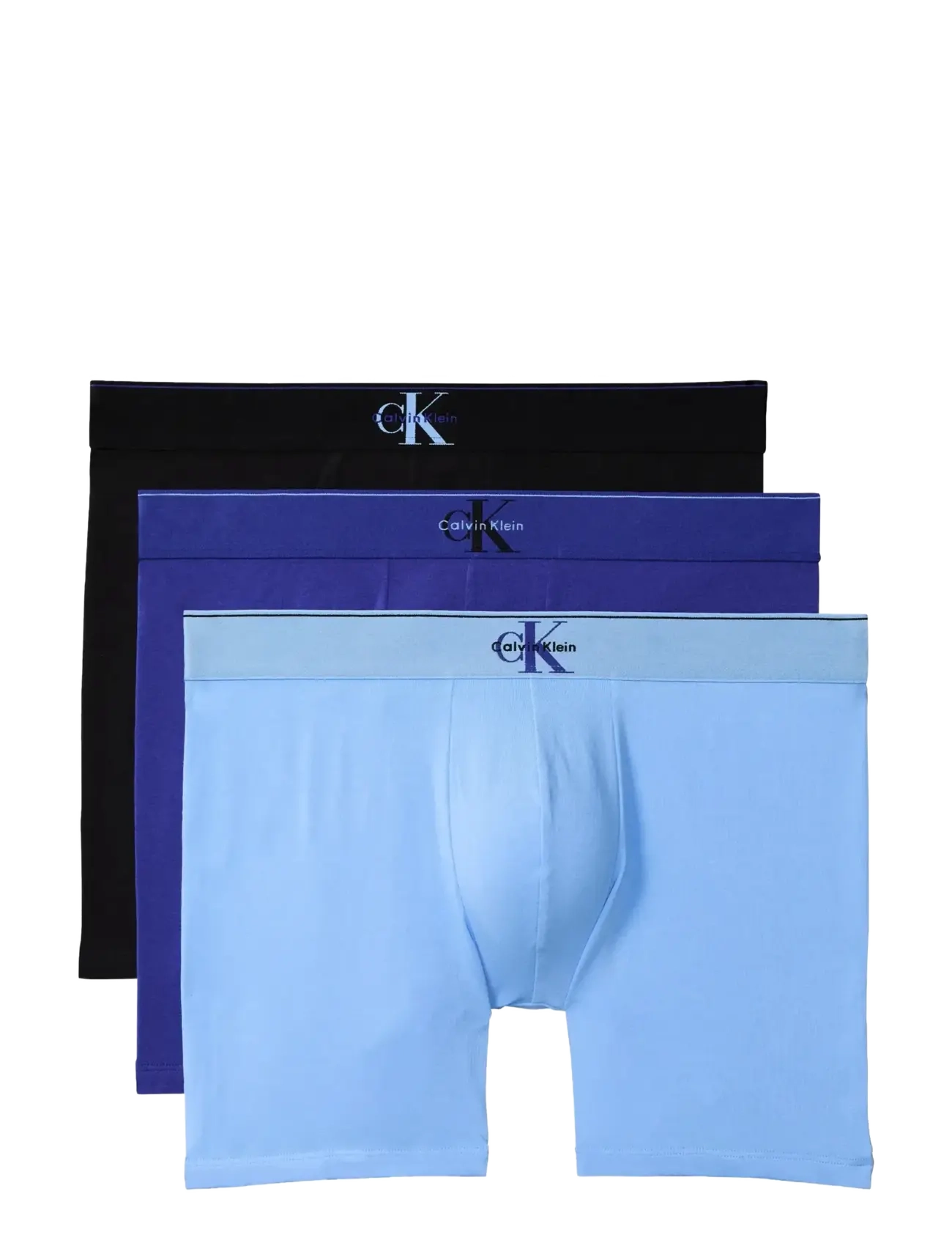 Calvin Klein BOXER BRIEF 3PK - Trunks - BLACK W  BLUE RIVER FOG BLUE RIVER / multi
