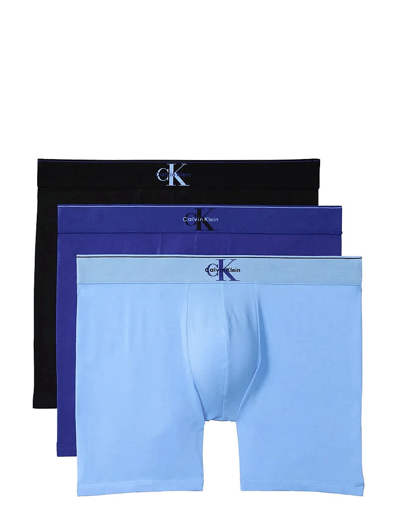 Calvin Klein - BOXER BRIEF 3PK - multipack underbukser - black w blue river fog blue river - 1