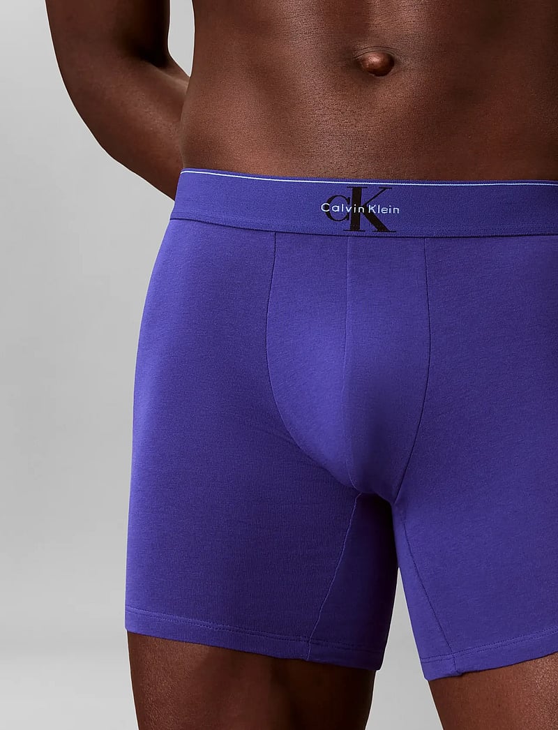 Calvin Klein - BOXER BRIEF 3PK - multipack underbukser - black w blue river fog blue river - 4