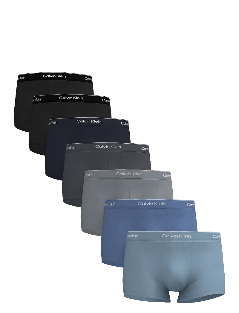 Calvin Klein - LOW RISE TRUNK 7PK - bokserid - black black shoreline turbulence mi - 0