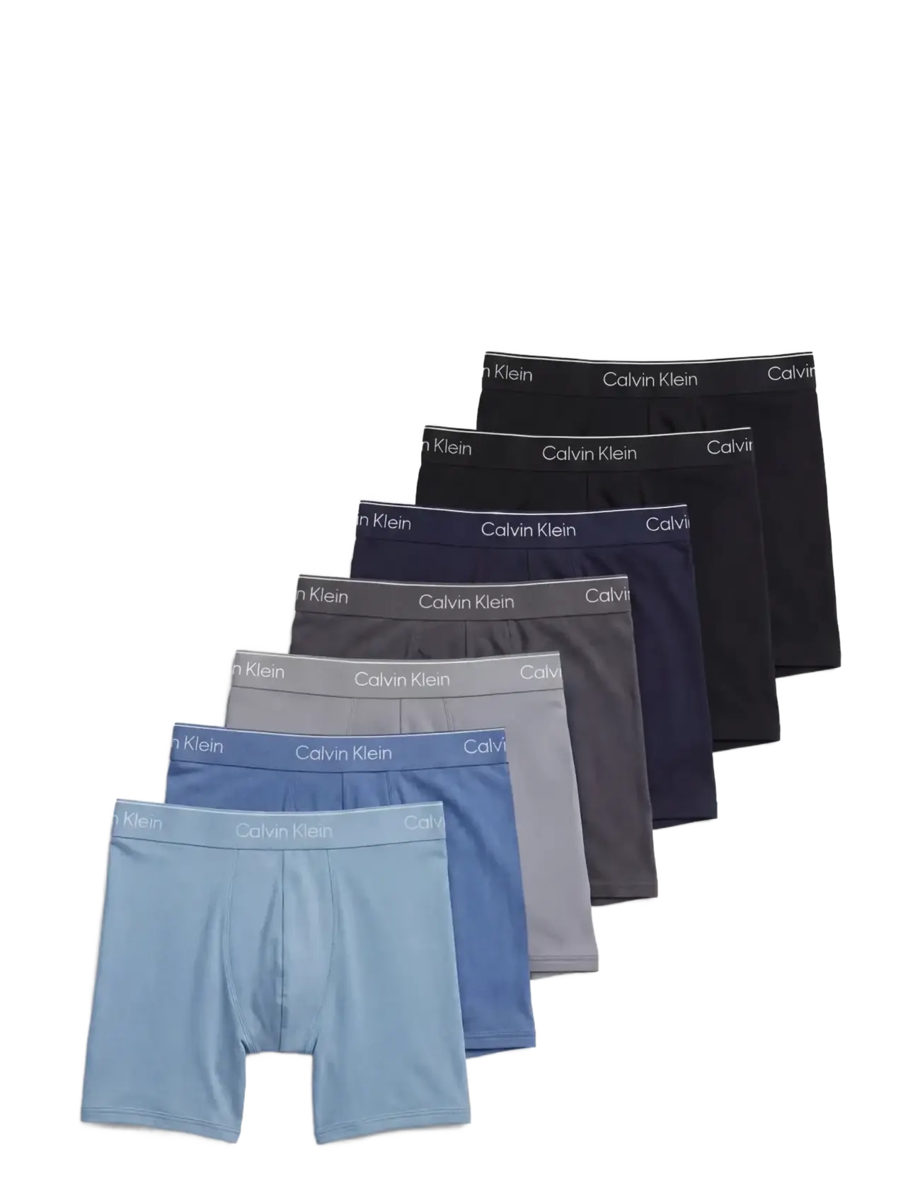 Calvin Klein BOXER BRIEF 7PK - Underbukser - BLACK BLACK SHORELINE TURBULENCE MI / multi