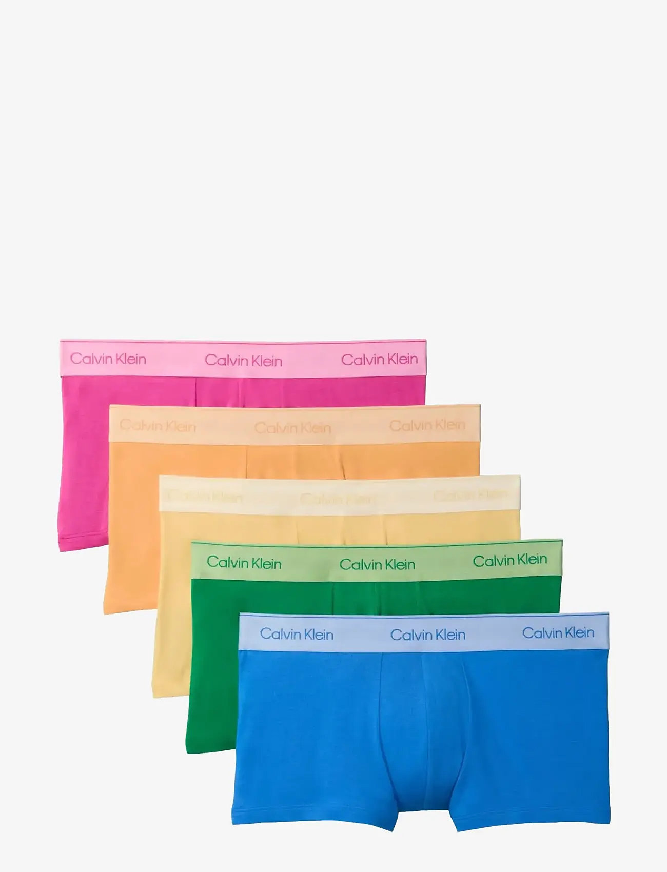 Calvin Klein - LOW RISE TRUNK 5PK - bokserid - mardi gras green relay orange golde - 1