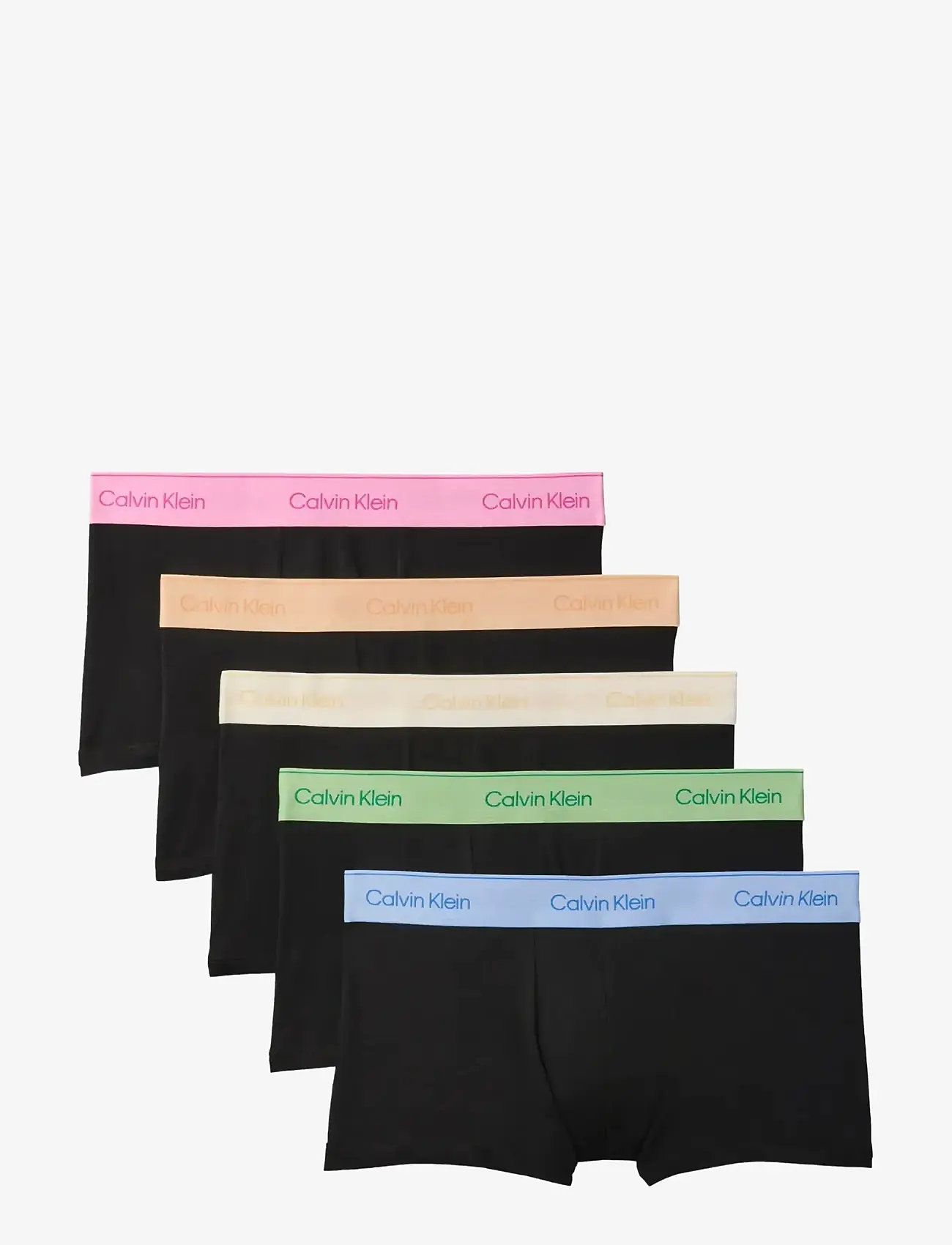 Calvin Klein - LOW RISE TRUNK 5PK - unterhosen im multipack - mardi gras green wb relay gold wb g - 1