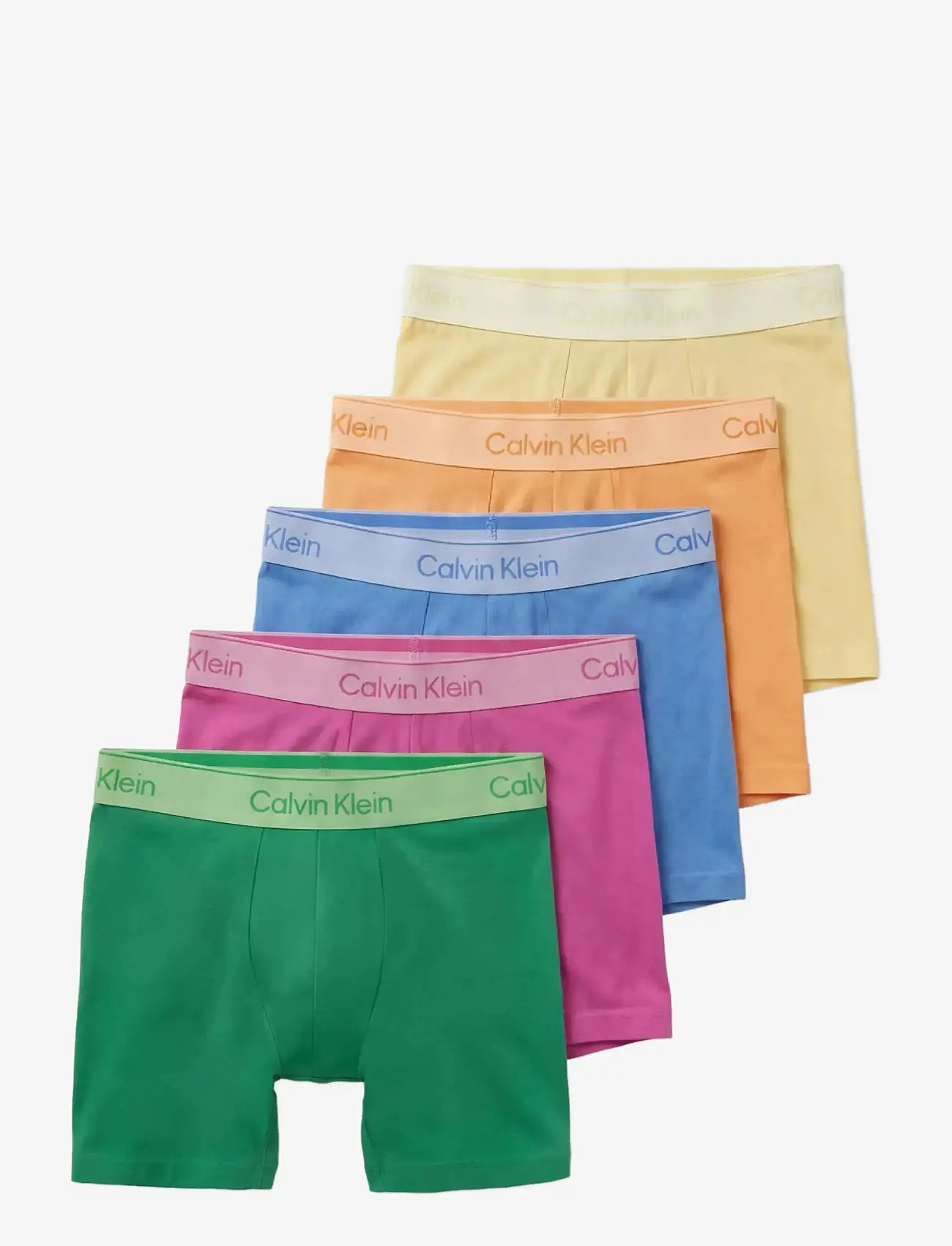 Calvin Klein - BOXER BRIEF 5PK - alushousut monipakkauksessa - mardi gras green relay orange golde - 1