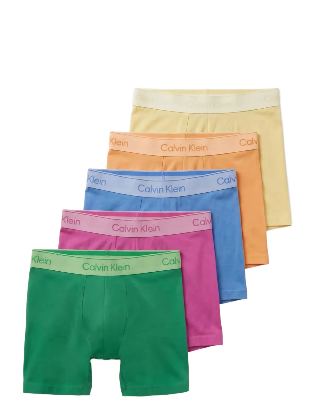 Calvin Klein BOXER BRIEF 5PK - Unterhosen - MARDI GRAS GREEN RELAY ORANGE GOLDE / multi