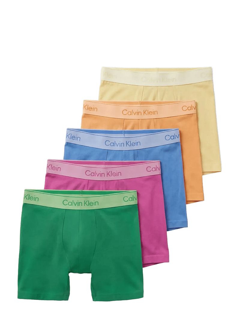 Calvin Klein - BOXER BRIEF 5PK - alushousut monipakkauksessa - mardi gras green relay orange golde - 1
