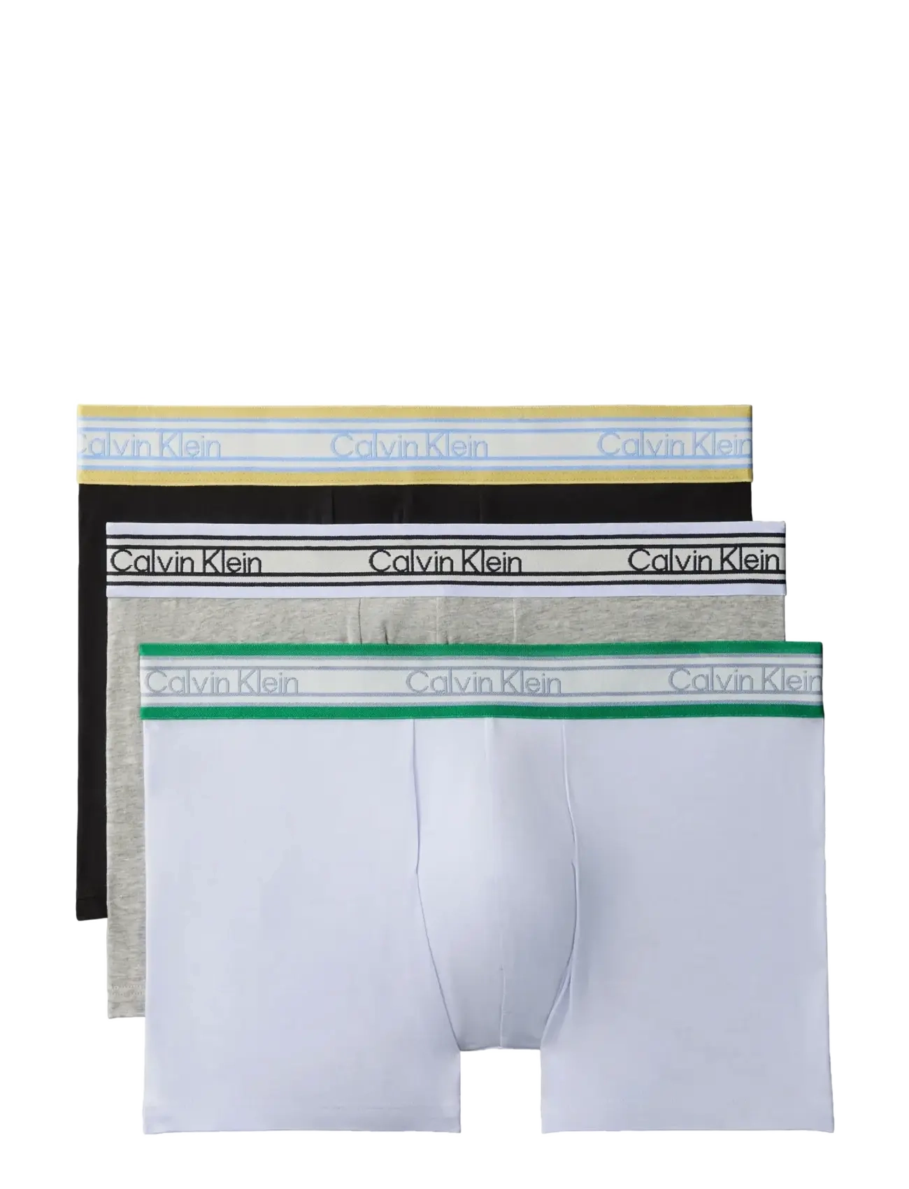 Calvin Klein TRUNK 3PK - Underwear - BLACK HEAVENLY IRIS GREY HEATHER / multi