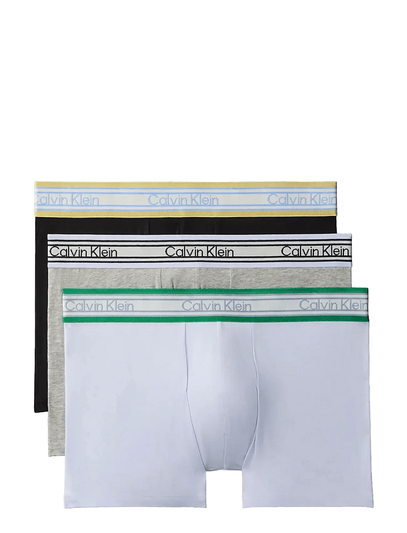 Calvin Klein - TRUNK 3PK - unterhosen im multipack - black heavenly iris grey heather - 1