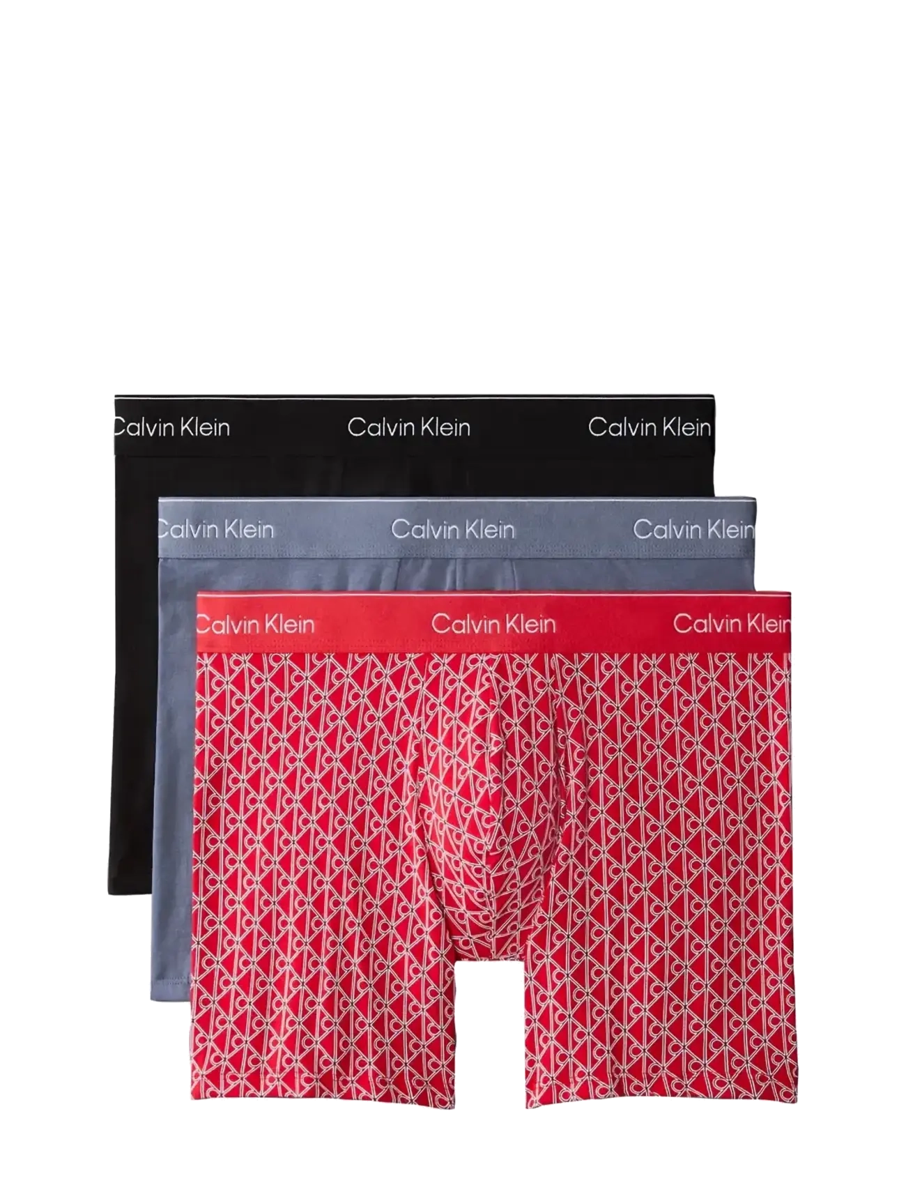 Calvin Klein BOXER BRIEF 3PK - Unterwäsche - BLACK PREP EMBLEM GOJI BERRY GRISAI / multi