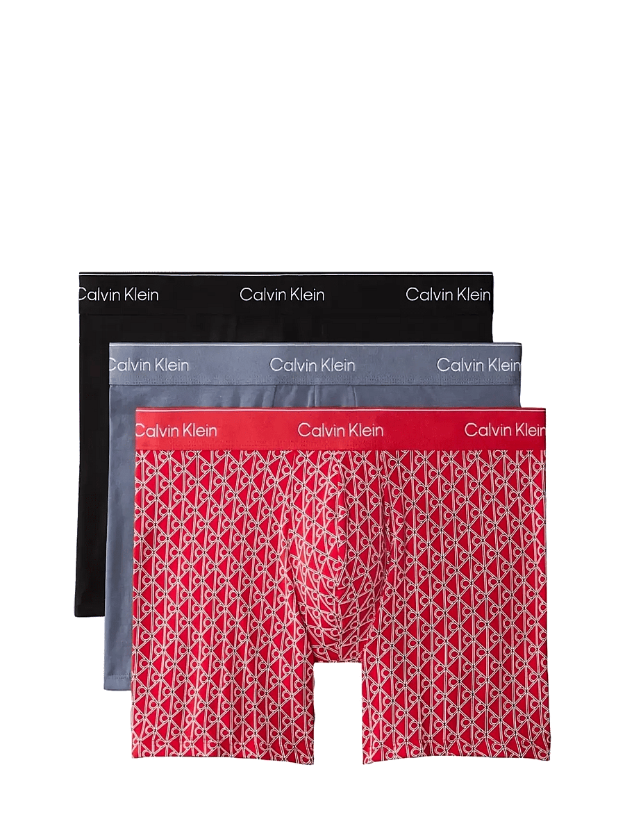 Calvin Klein - BOXER BRIEF 3PK - unterhosen im multipack - black prep emblem goji berry grisai - 1