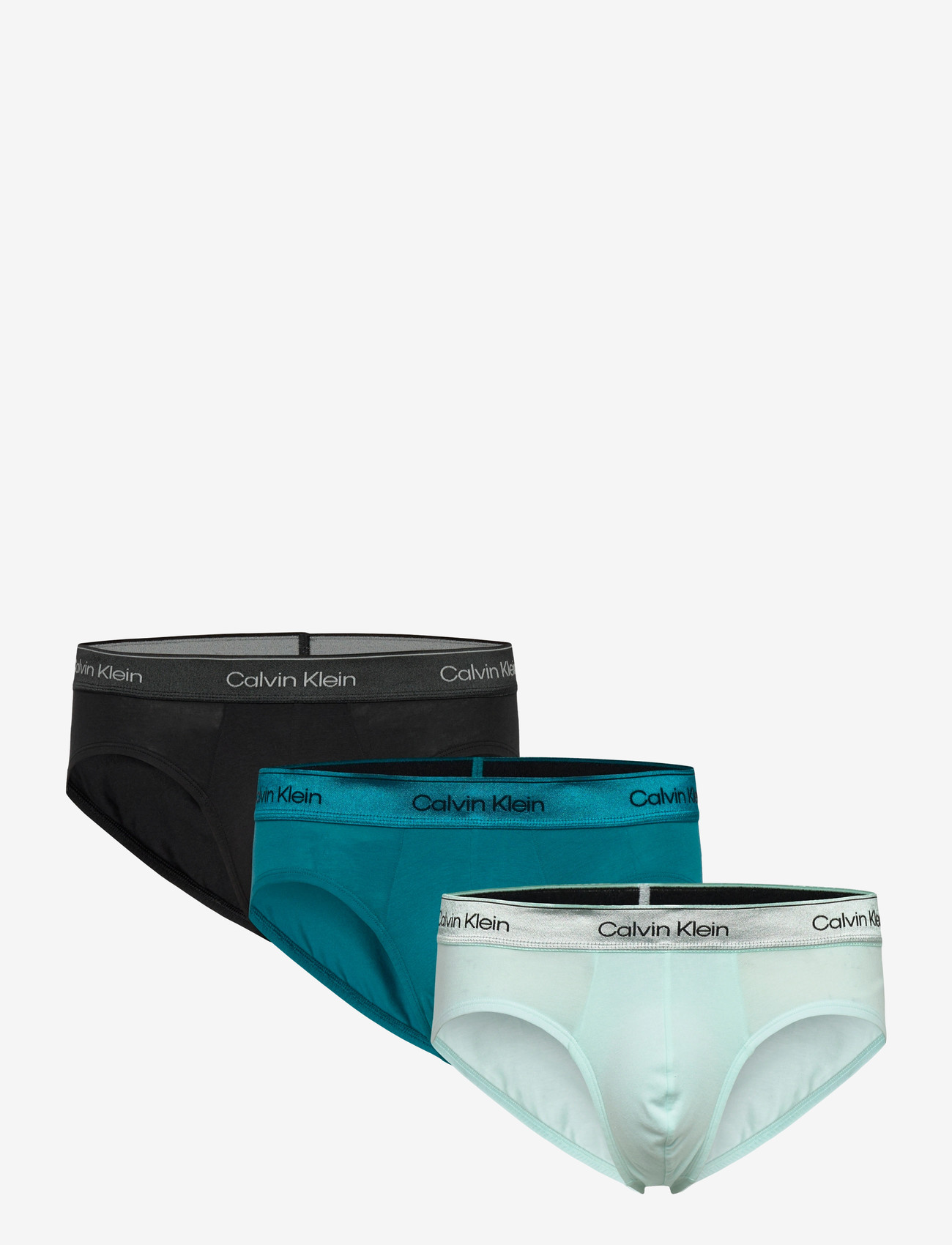 Calvin Klein - HIP BRIEF 3PK - multipack underbukser - black bright turquoise glacier mist - 0