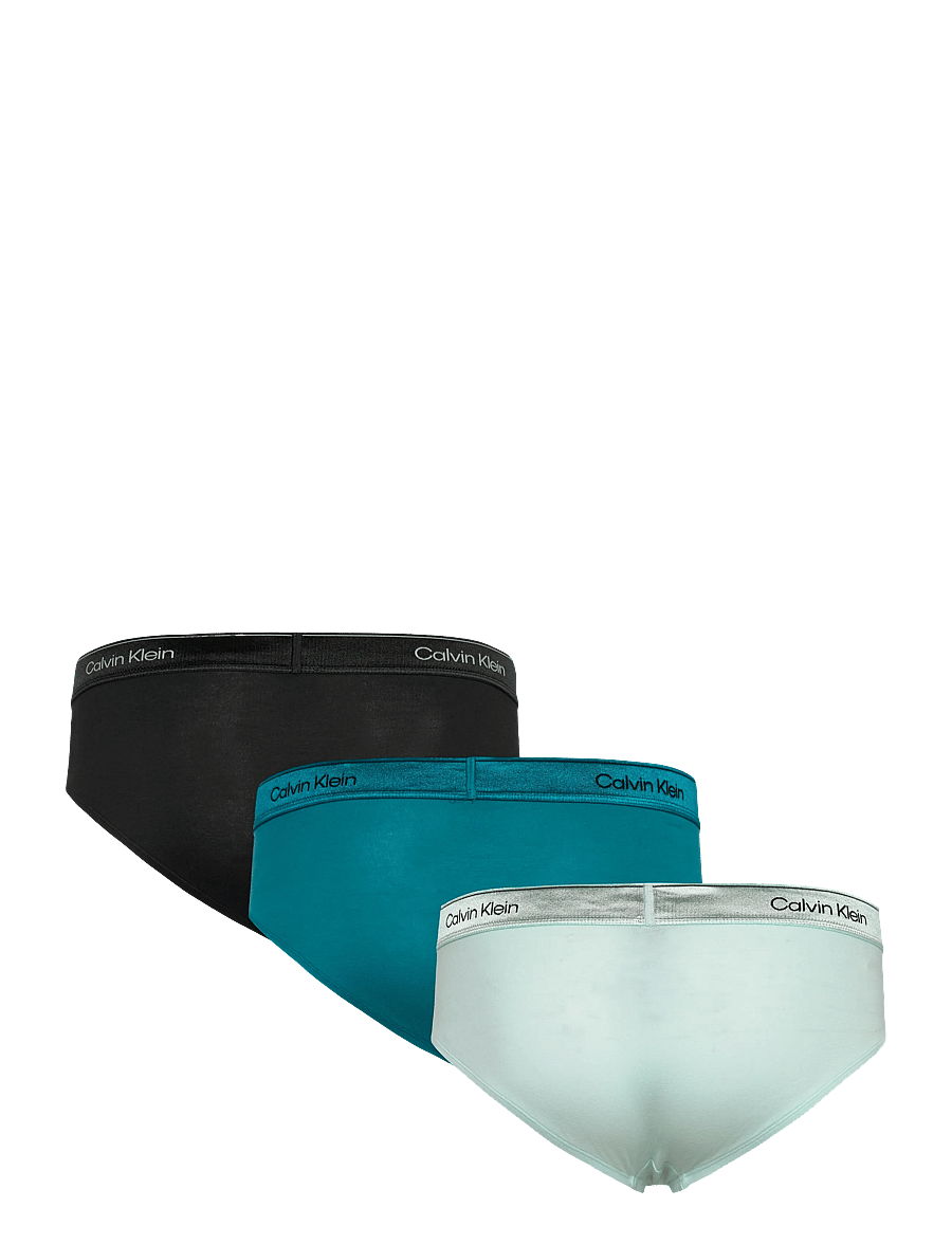 Calvin Klein - HIP BRIEF 3PK - unterhosen im multipack - black bright turquoise glacier mist - 1