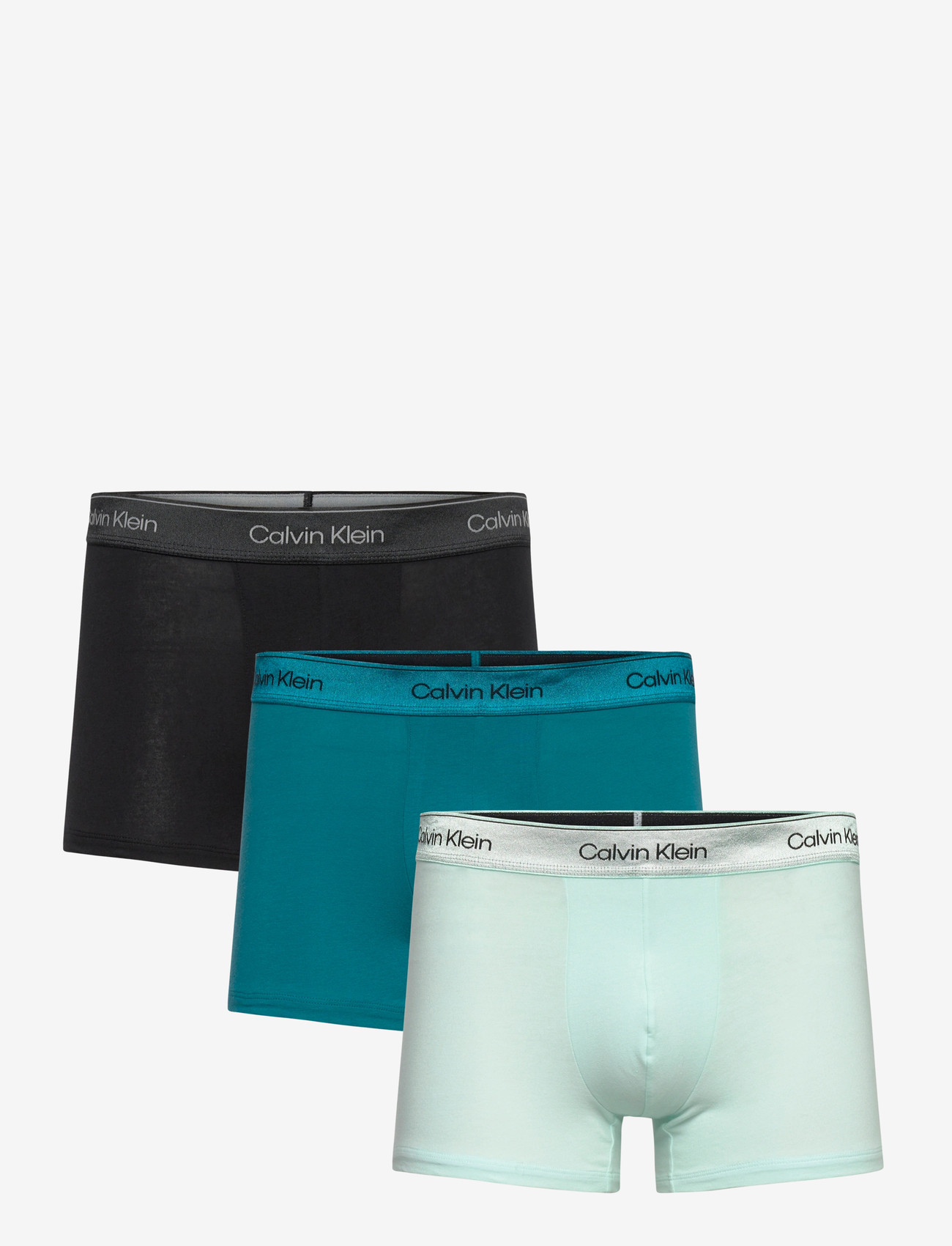 Calvin Klein - TRUNK 3PK - multipack underbukser - black bright turquoise glacier mist - 0