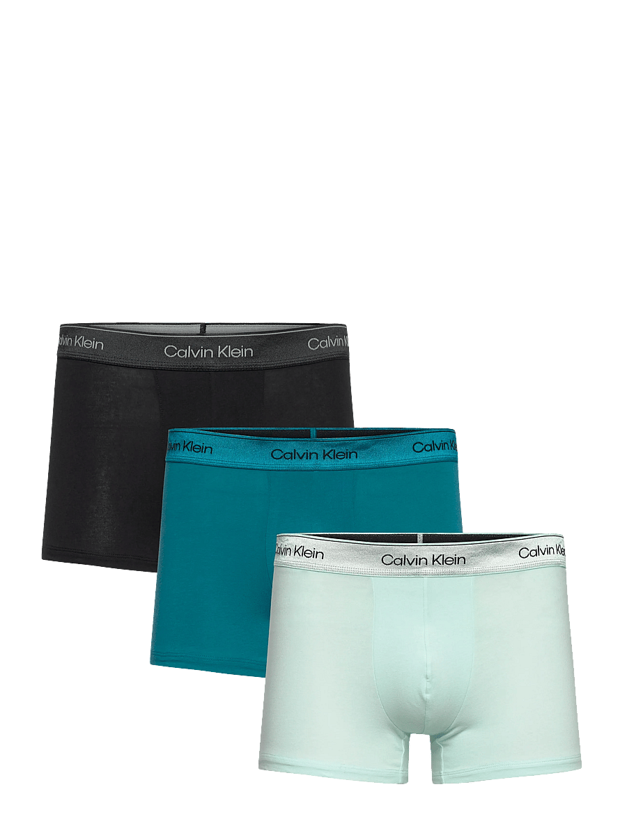 Calvin Klein - TRUNK 3PK - aluspükste mitmikpakk - black bright turquoise glacier mist - 0