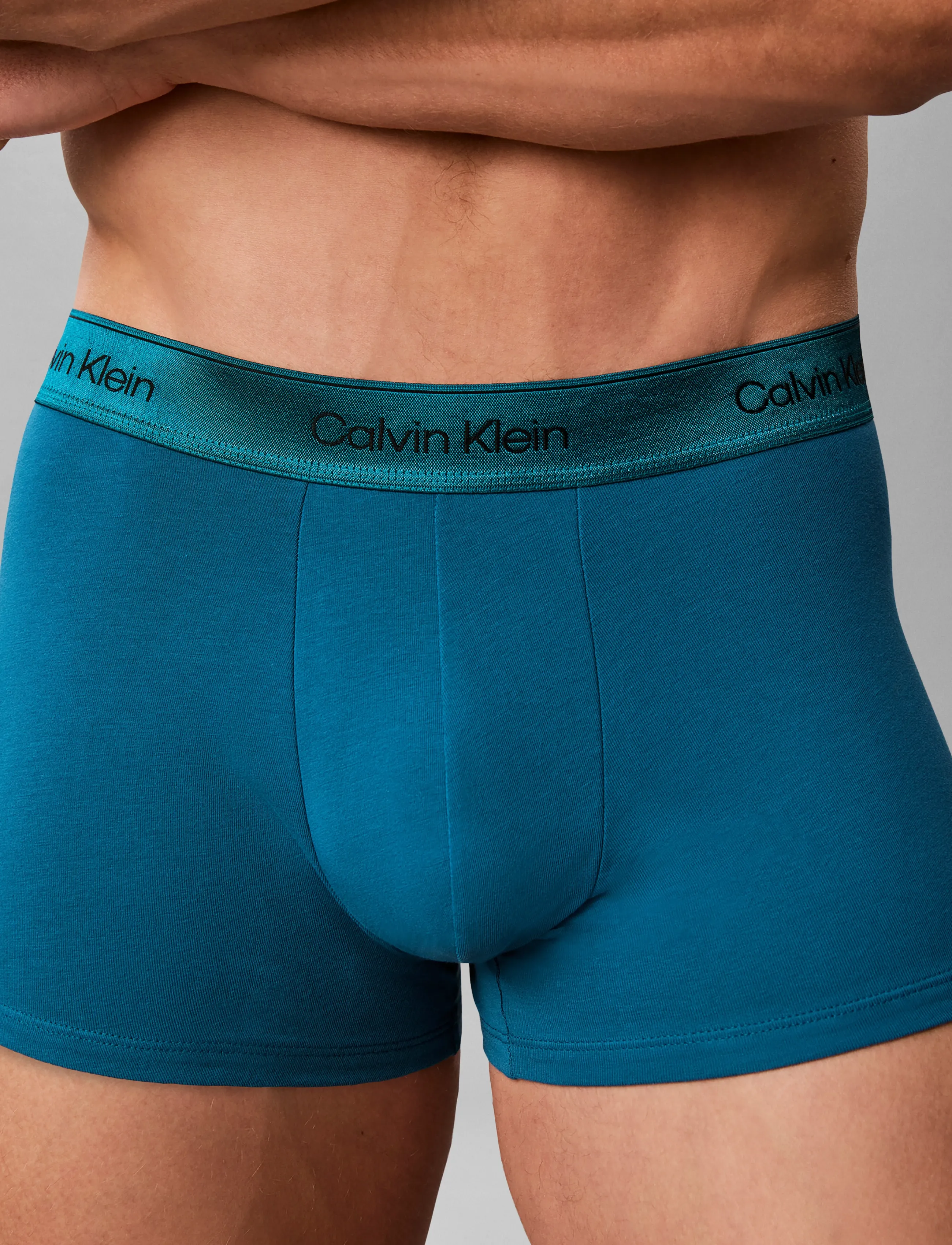 Calvin Klein - TRUNK 3PK - bokserid - black bright turquoise glacier mist - 2