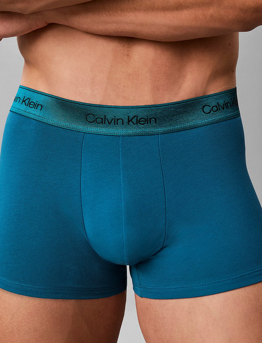 Calvin Klein - TRUNK 3PK - boxer briefs - black bright turquoise glacier mist - 2