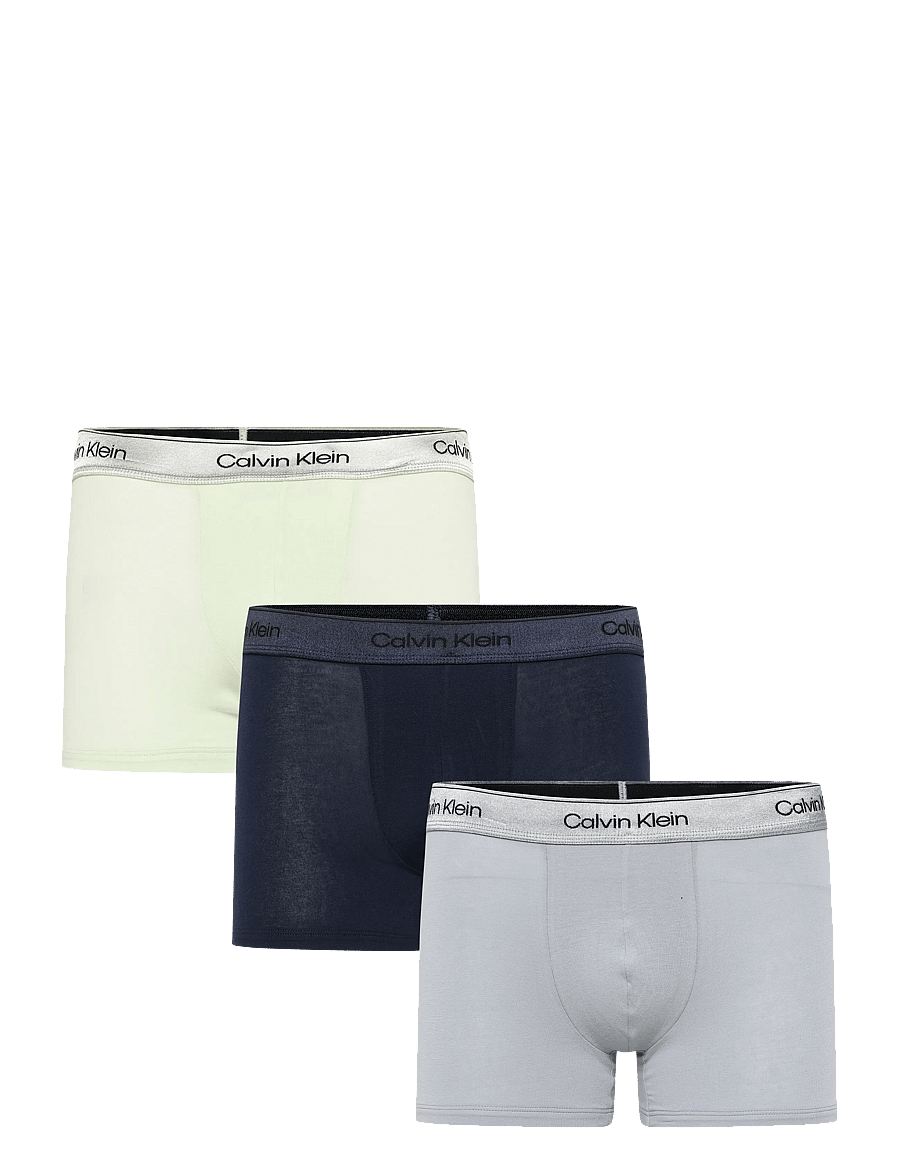 Calvin Klein - TRUNK 3PK - aluspükste mitmikpakk - shoreline lime cream misty grey - 0