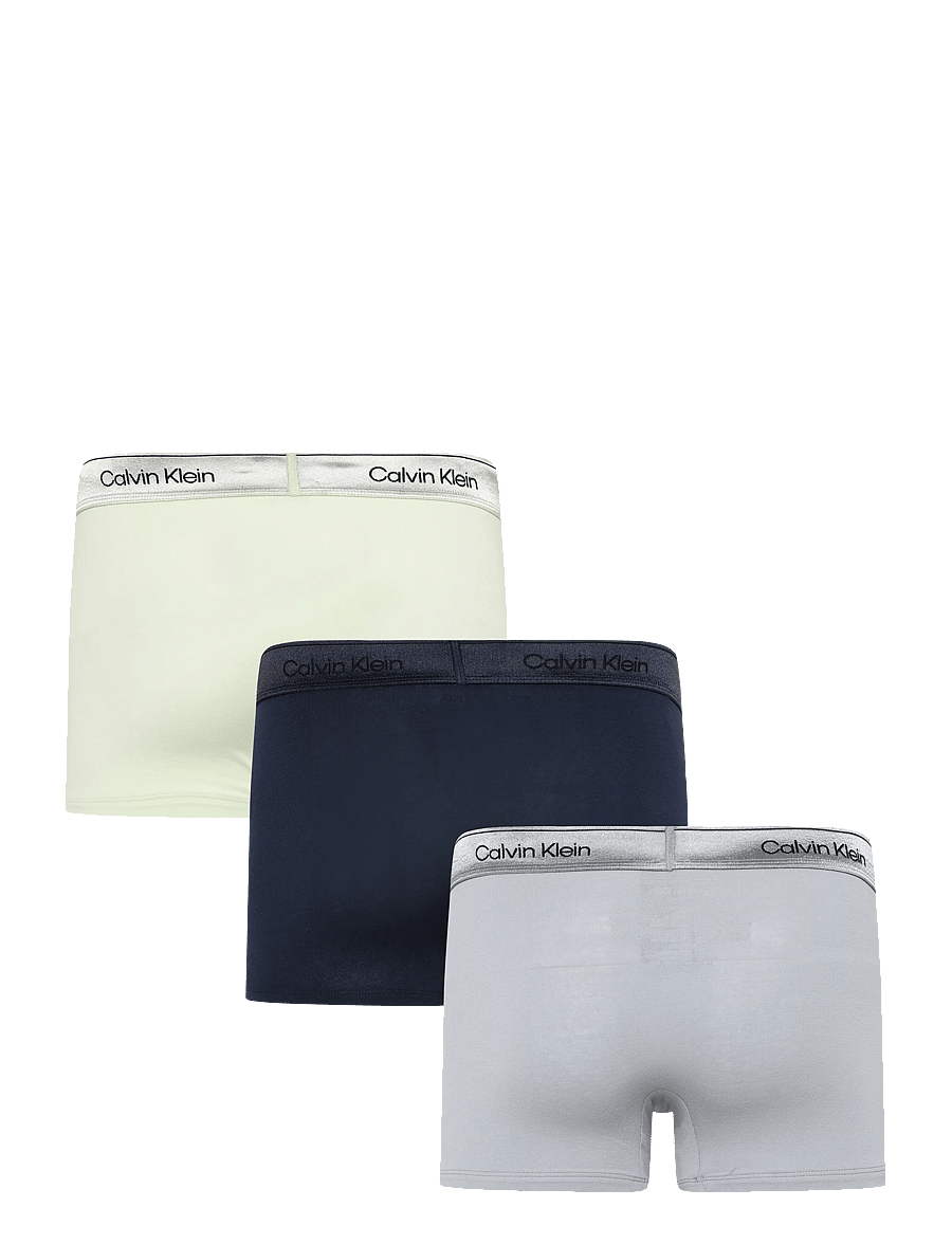Calvin Klein - TRUNK 3PK - aluspükste mitmikpakk - shoreline lime cream misty grey - 1