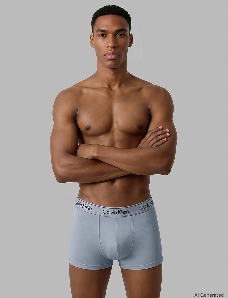 Calvin Klein - TRUNK 3PK - boxerkalsonger - turbulence breezy blue soft mauve - 0