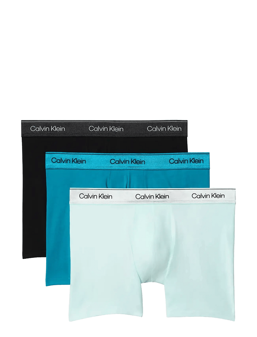 Calvin Klein - BOXER BRIEF 3PK - unterhosen im multipack - black bright turquoise glacier mist - 1