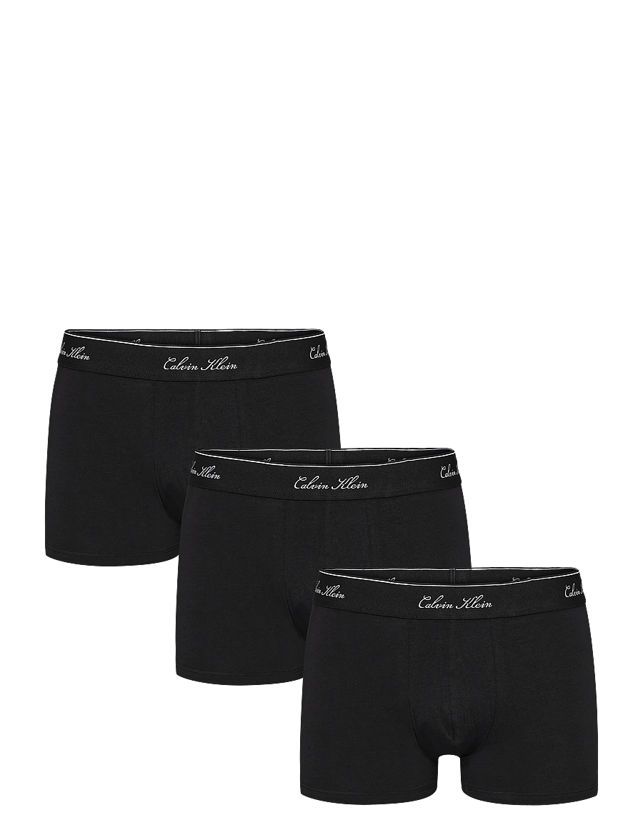 Calvin Klein - LOW RISE TRUNK 3PK - multipack underbukser - black w dtm wb - 1