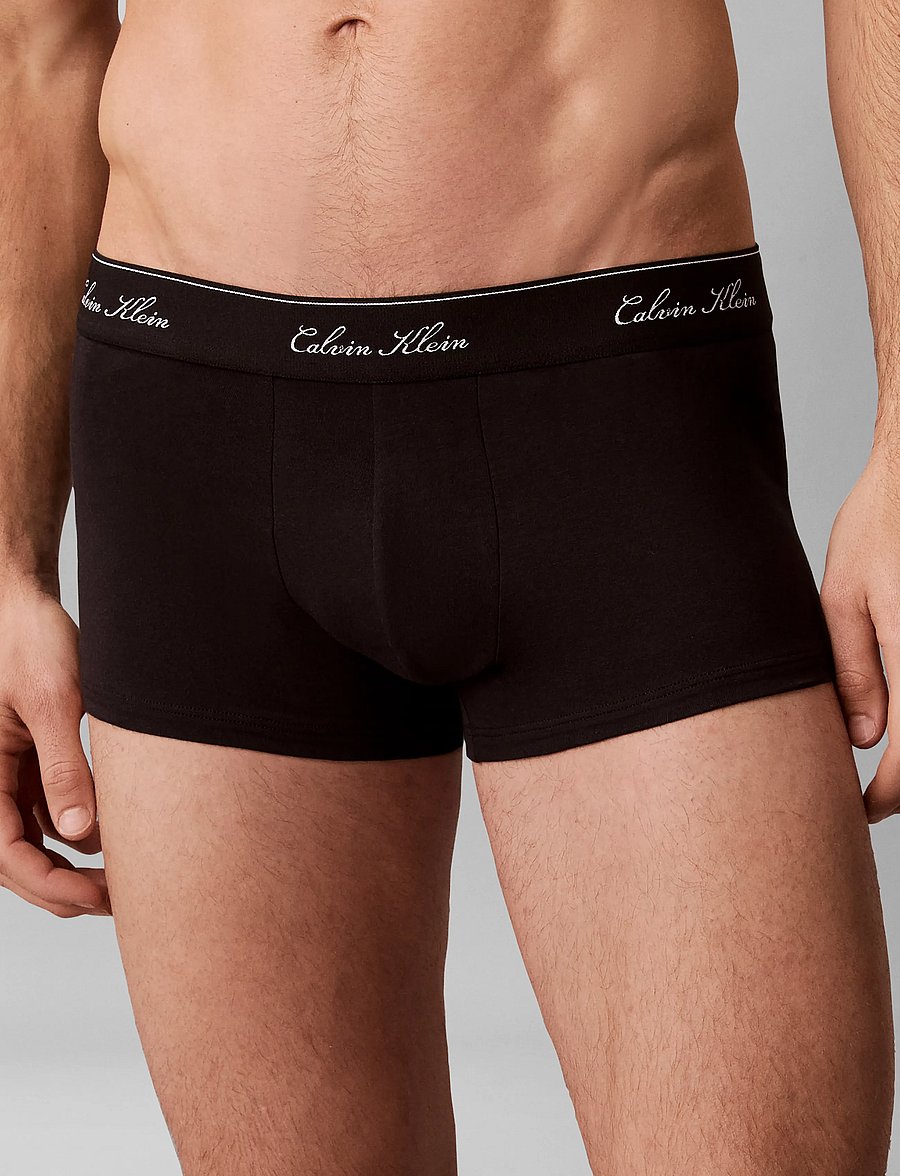 Calvin Klein - LOW RISE TRUNK 3PK - multipack underbukser - black w dtm wb - 3