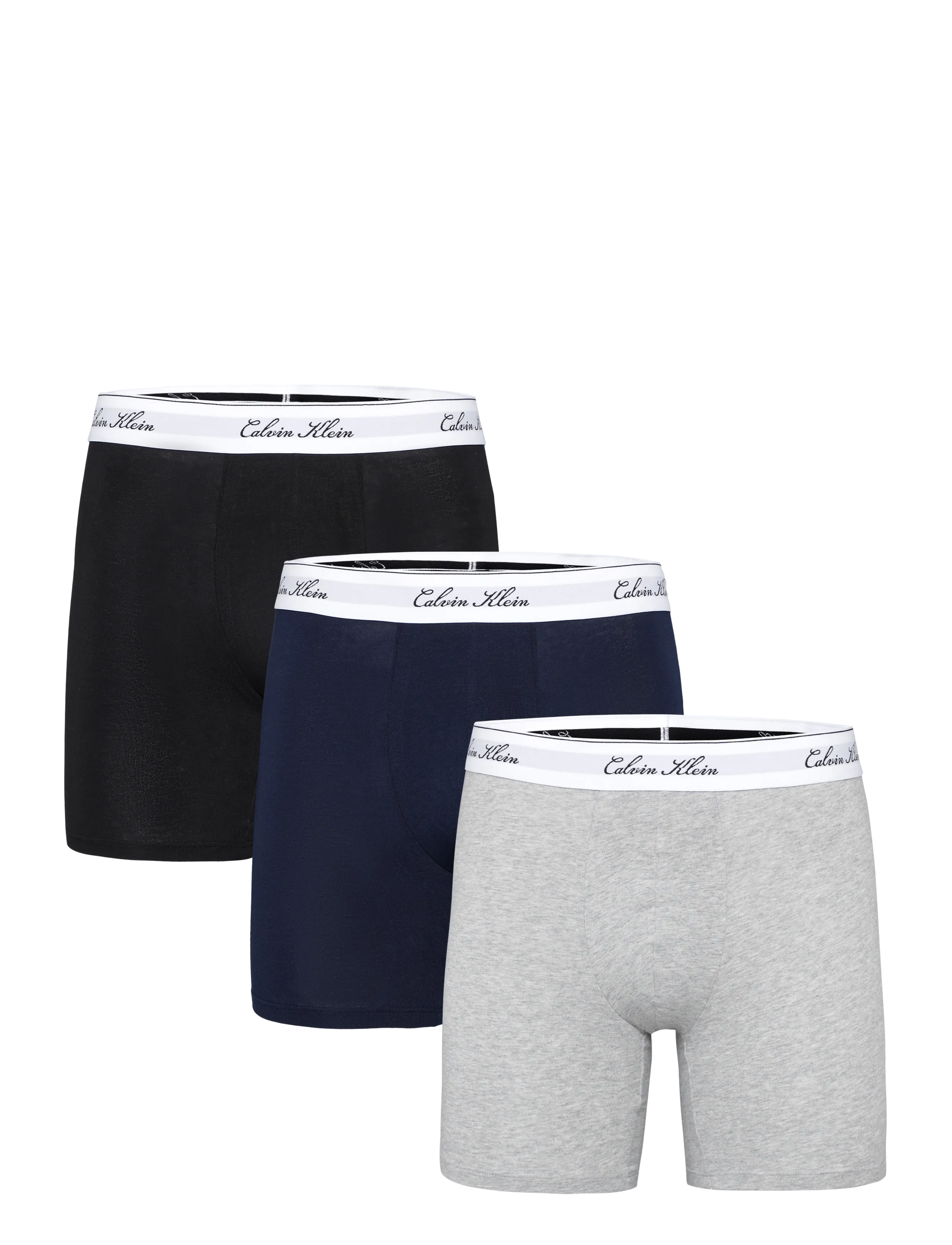 Calvin Klein BOXER BRIEF 3PK - Multipack underbukser - BLACK GREY HEATHER DARK SAPPHIRE / black