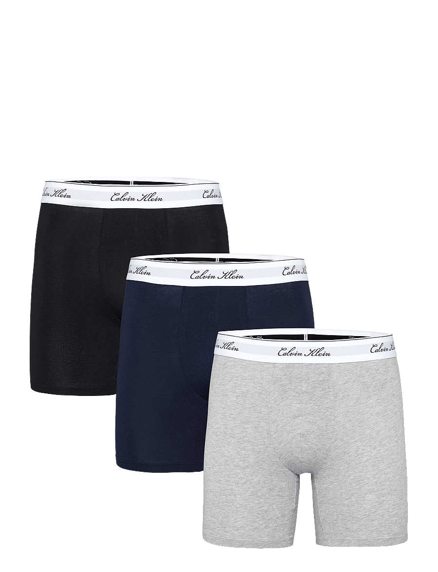 Calvin Klein - BOXER BRIEF 3PK - unterhosen im multipack - black grey heather dark sapphire - 1