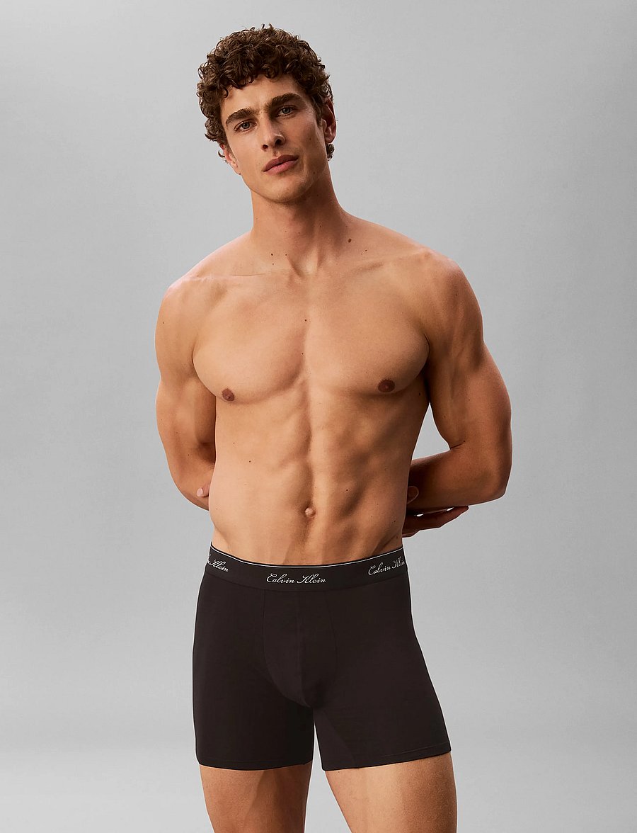 Calvin Klein - BOXER BRIEF 3PK - multipakk aluspüksid - black w dtm wb - 0