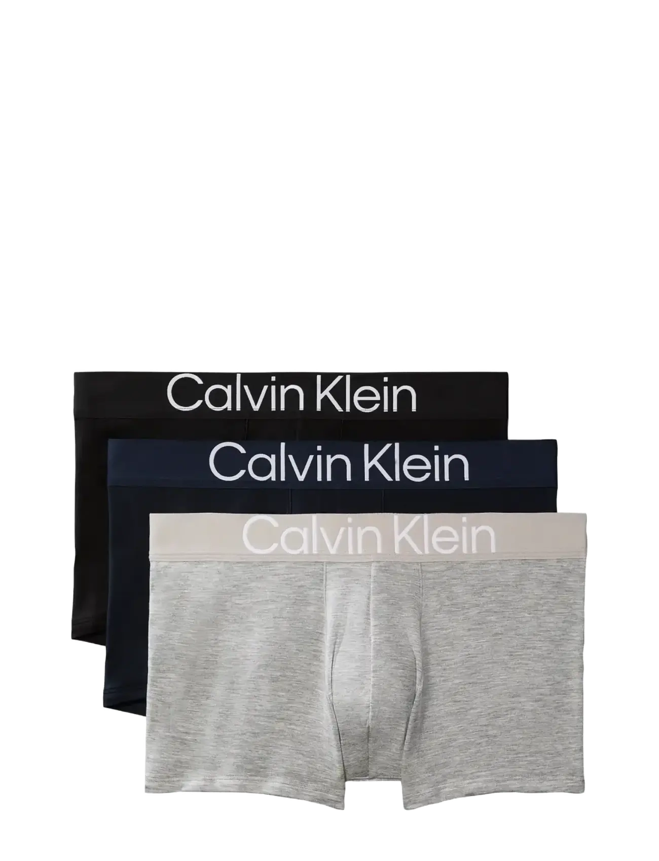 Calvin Klein TRUNK 3PK - Kalsonger - BLACK GREY HEATHER DARK SAPPHIRE / black